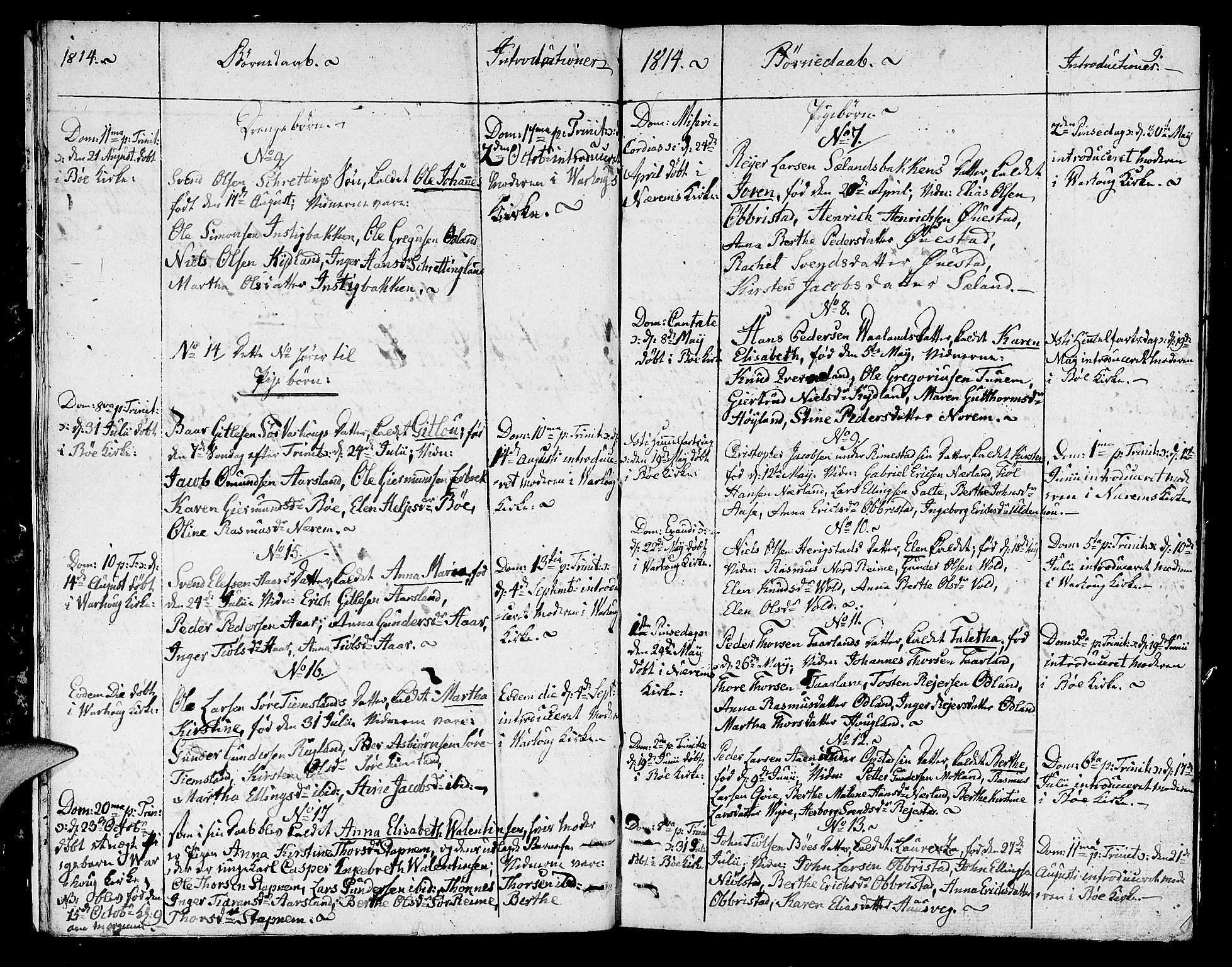 Hå sokneprestkontor, AV/SAST-A-101801/001/30BA/L0002: Ministerialbok nr. A 2, 1812-1817, s. 9