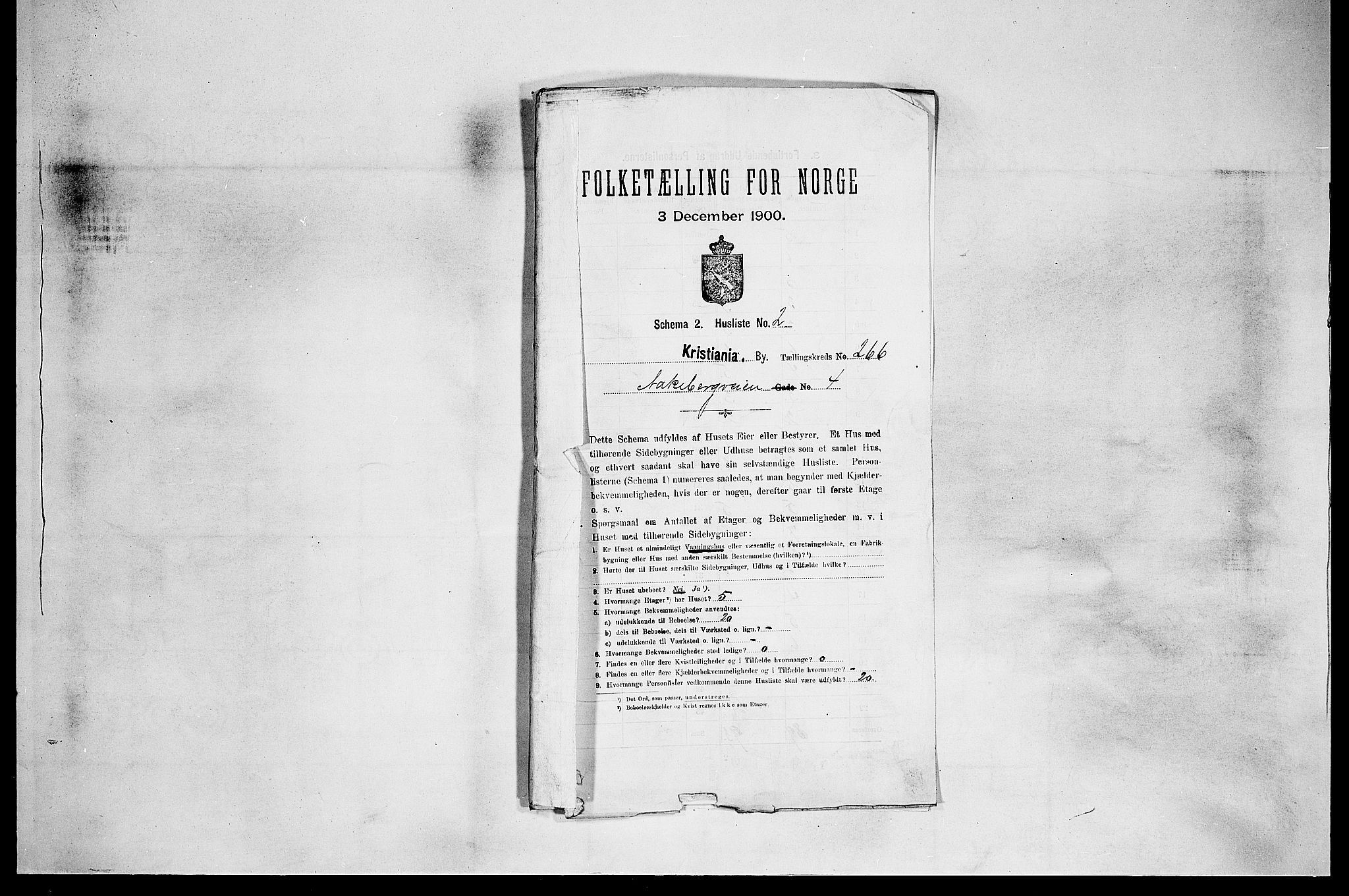 SAO, Folketelling 1900 for 0301 Kristiania kjøpstad, 1900, s. 19