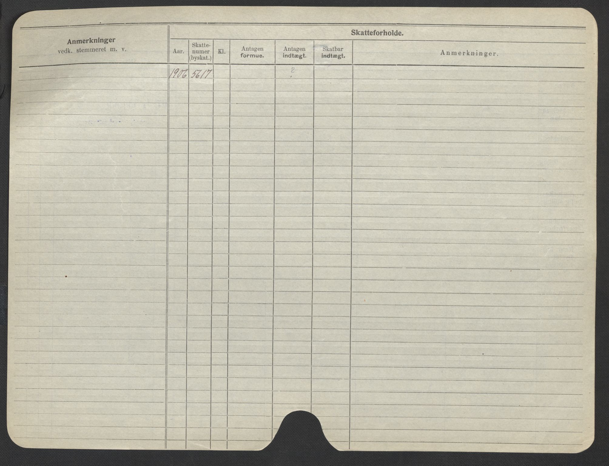 Oslo folkeregister, Registerkort, AV/SAO-A-11715/F/Fa/Fac/L0016: Kvinner, 1906-1914, s. 54a