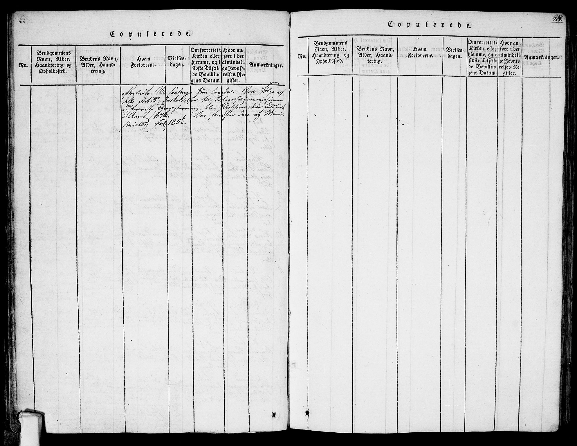 Askim prestekontor Kirkebøker, SAO/A-10900/F/Fa/L0004: Ministerialbok nr. 4, 1817-1846, s. 434-435