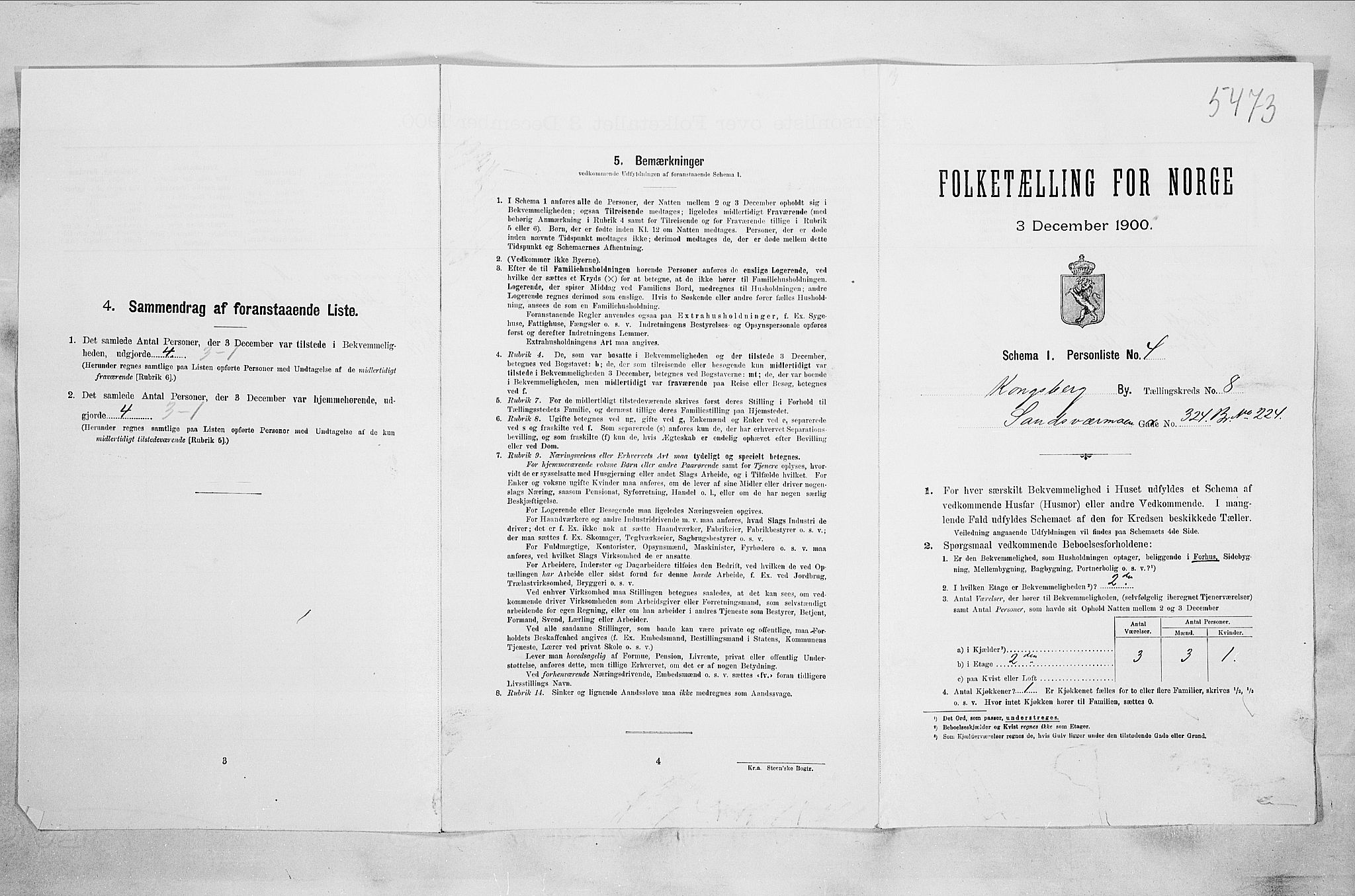 RA, Folketelling 1900 for 0604 Kongsberg kjøpstad, 1900, s. 1469