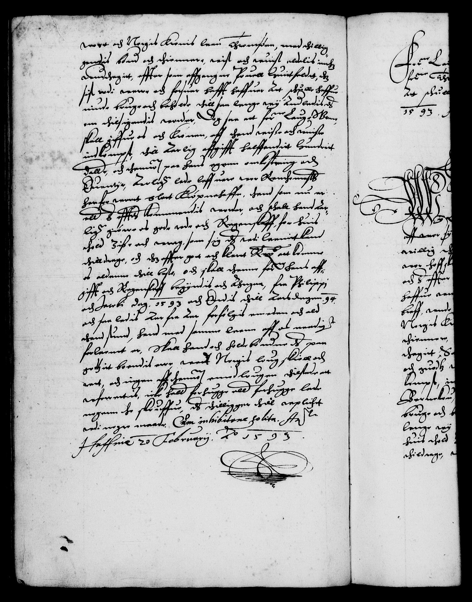 Danske Kanselli 1572-1799, RA/EA-3023/F/Fc/Fca/Fcaa/L0002: Norske registre (mikrofilm), 1588-1596, s. 177b