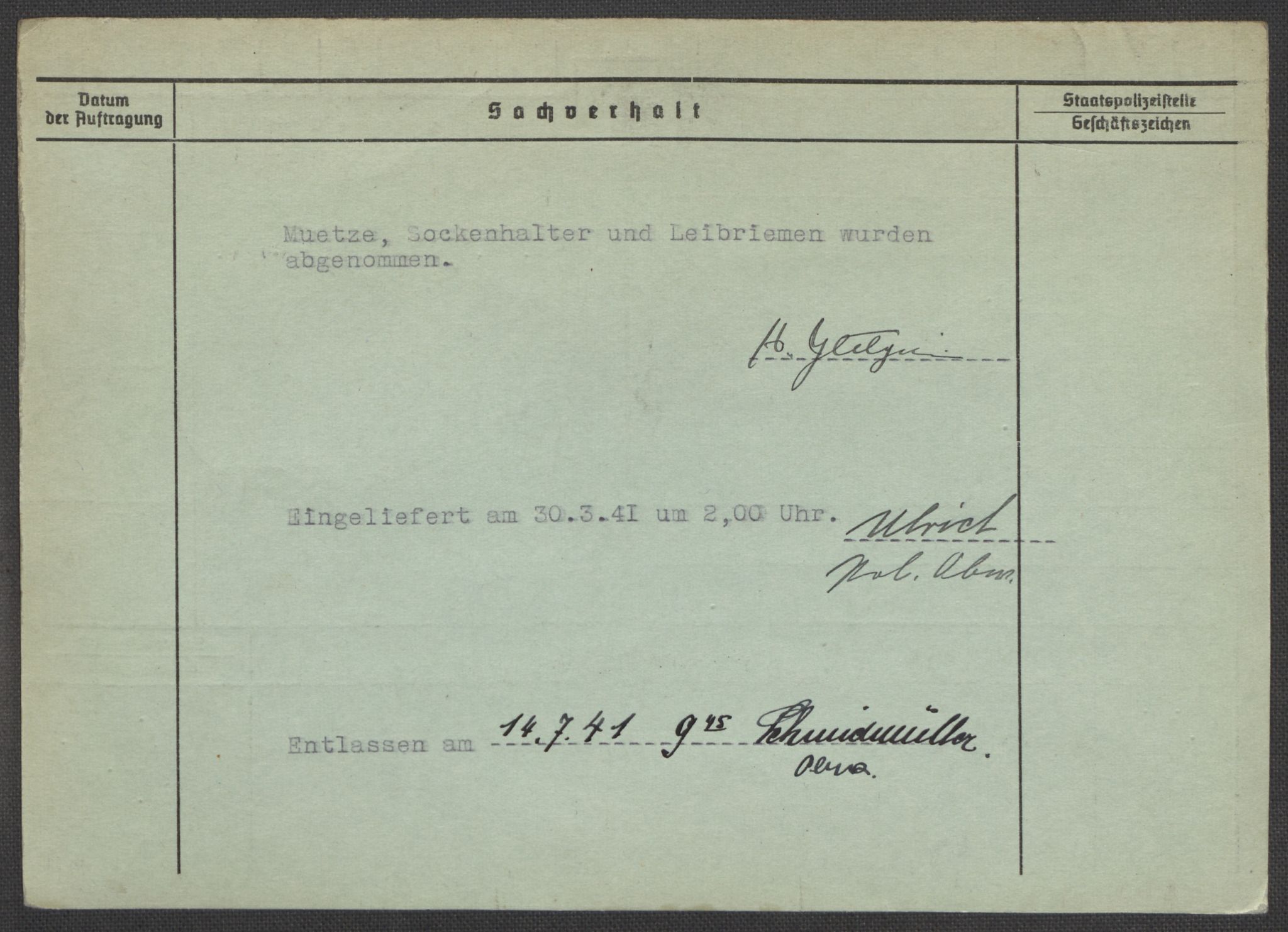 Befehlshaber der Sicherheitspolizei und des SD, AV/RA-RAFA-5969/E/Ea/Eaa/L0010: Register over norske fanger i Møllergata 19: Sø-Å, 1940-1945, s. 1165