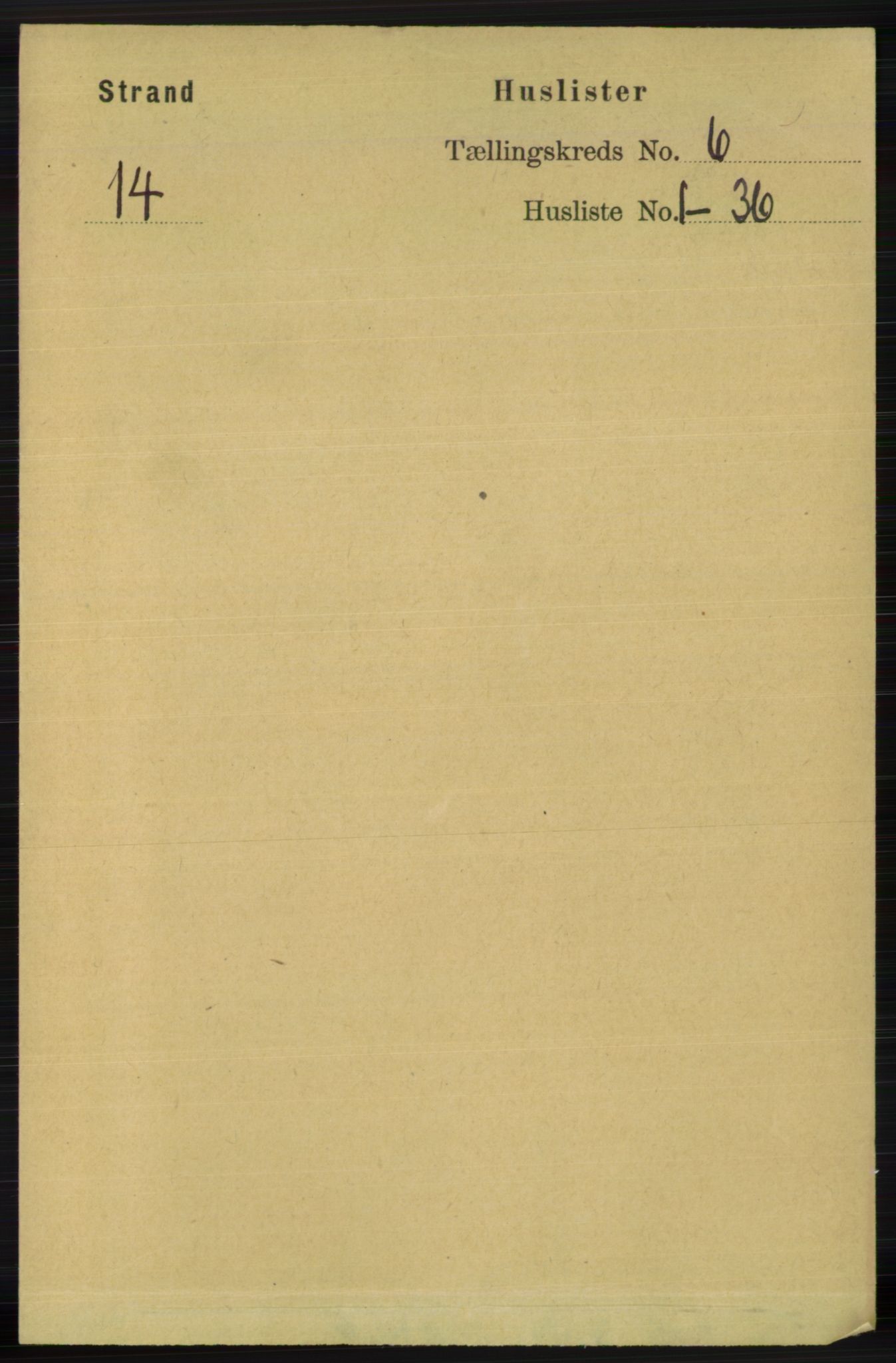RA, Folketelling 1891 for 1130 Strand herred, 1891, s. 1629