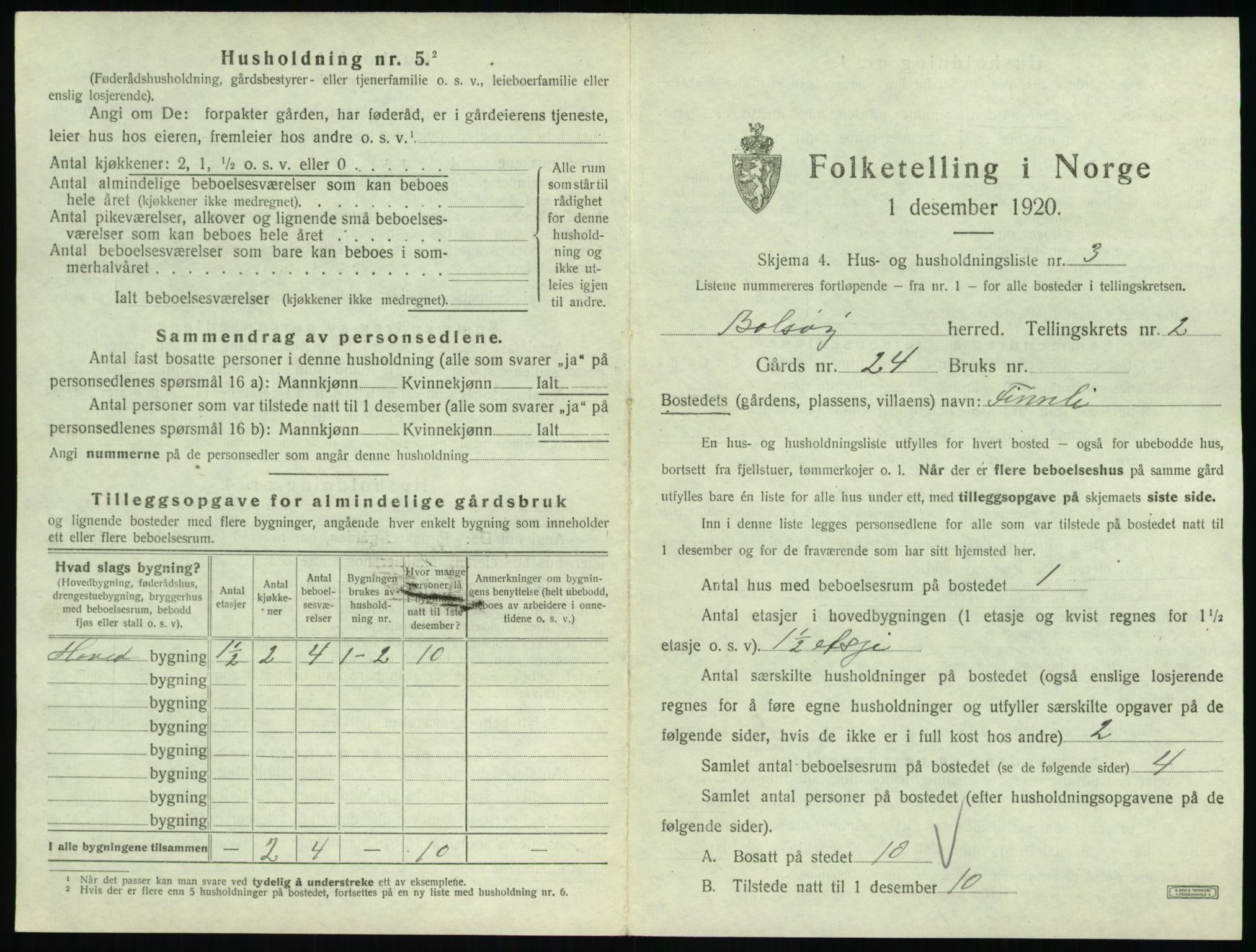 SAT, Folketelling 1920 for 1544 Bolsøy herred, 1920, s. 231