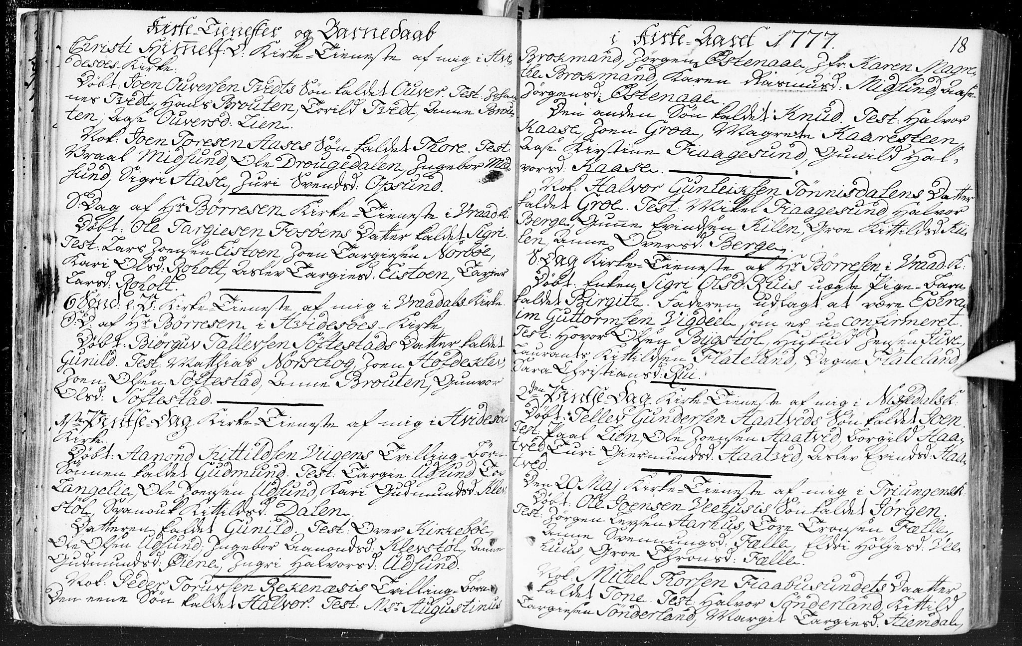 Kviteseid kirkebøker, SAKO/A-276/F/Fa/L0002: Ministerialbok nr. I 2, 1773-1786, s. 18