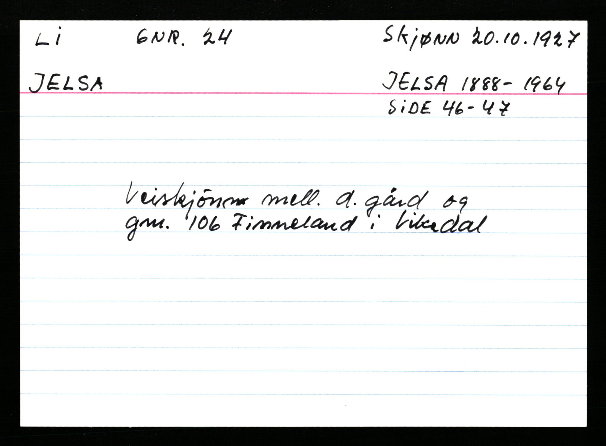 Statsarkivet i Stavanger, AV/SAST-A-101971/03/Y/Ym/L0035: Åstedskort sortert etter gårdsnavn: Leiranger - Lindanger, 1600-1950, s. 254
