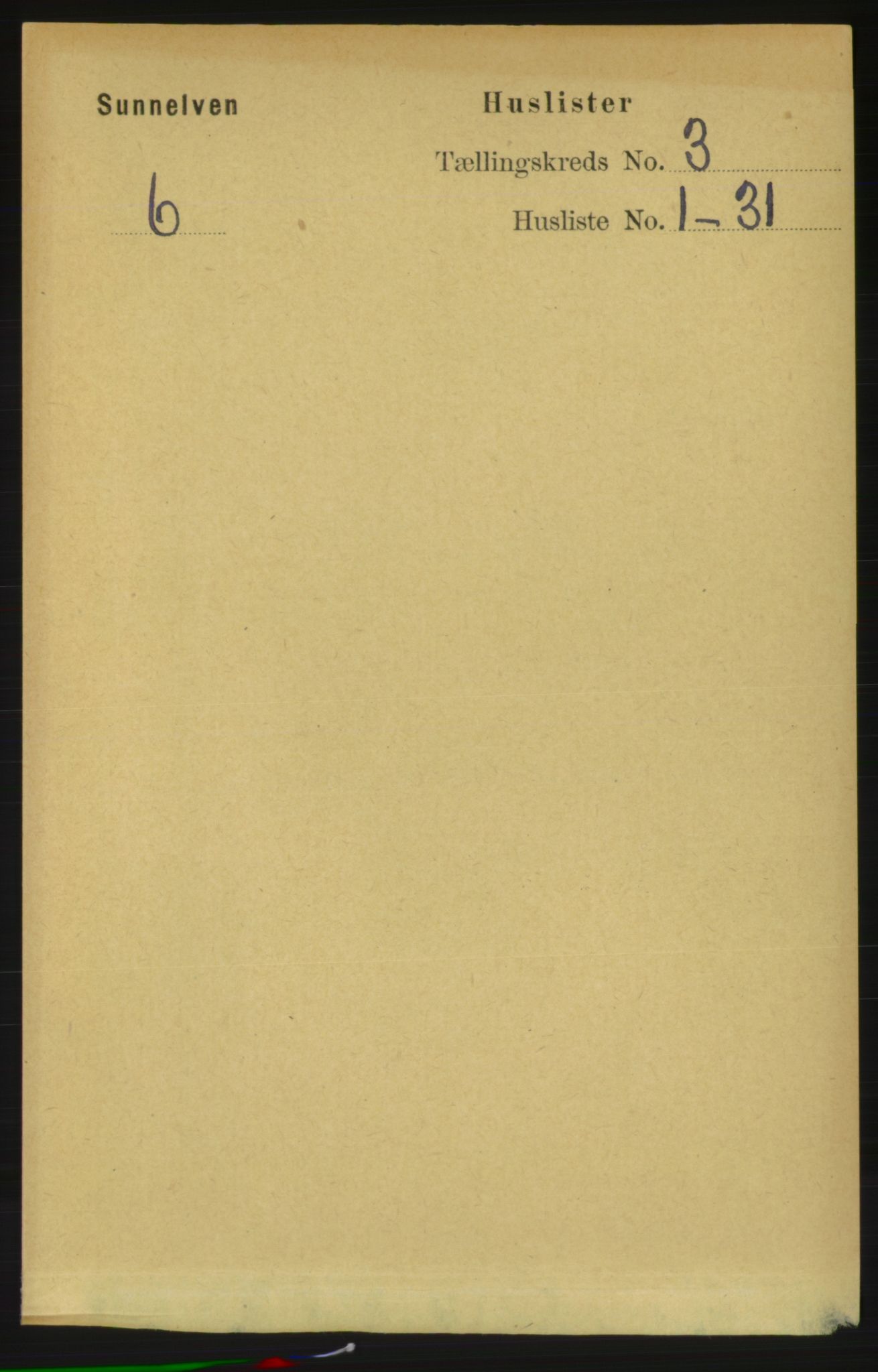 RA, Folketelling 1891 for 1523 Sunnylven herred, 1891, s. 582