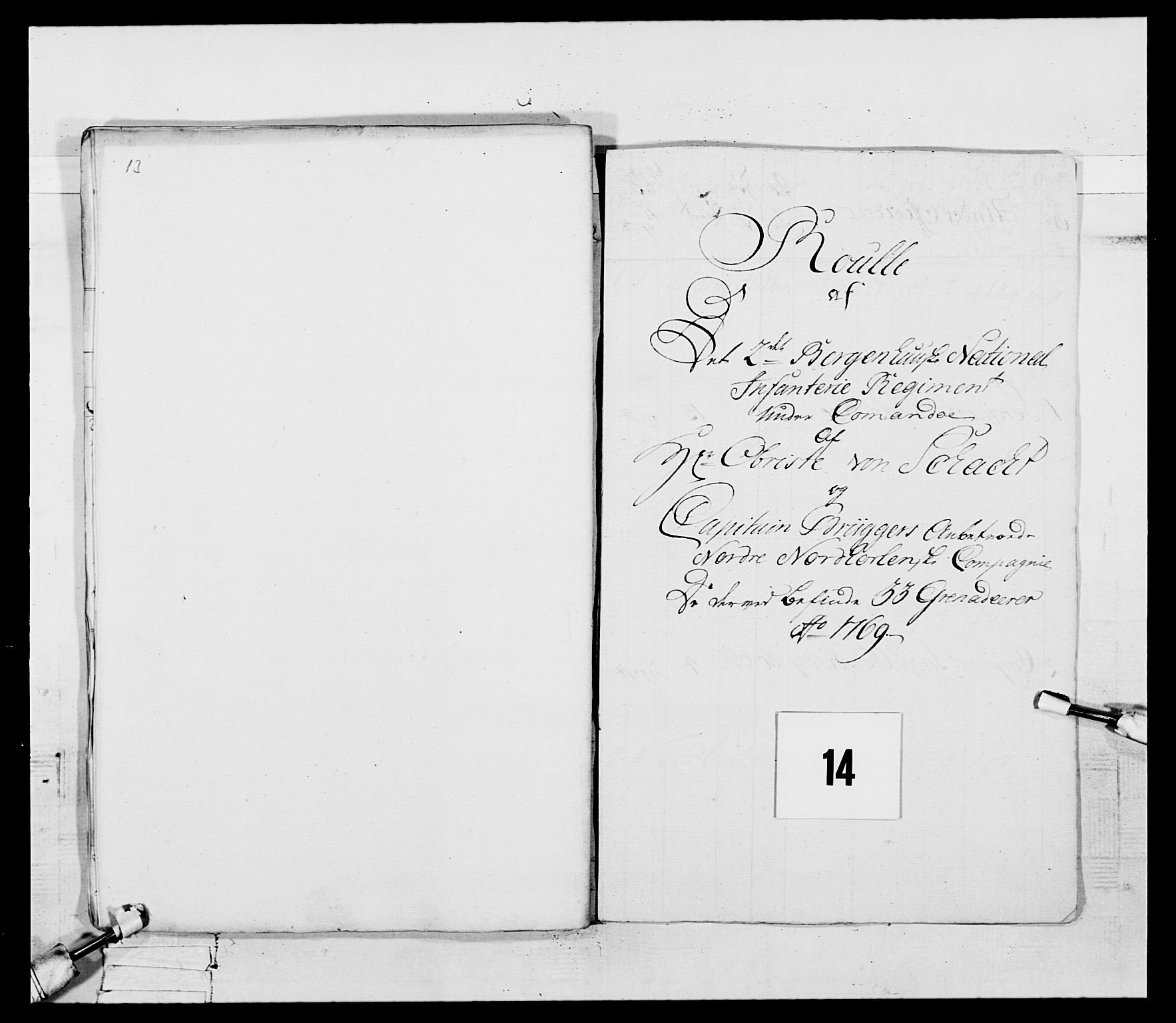 Generalitets- og kommissariatskollegiet, Det kongelige norske kommissariatskollegium, RA/EA-5420/E/Eh/L0092: 2. Bergenhusiske nasjonale infanteriregiment, 1769-1771, s. 178