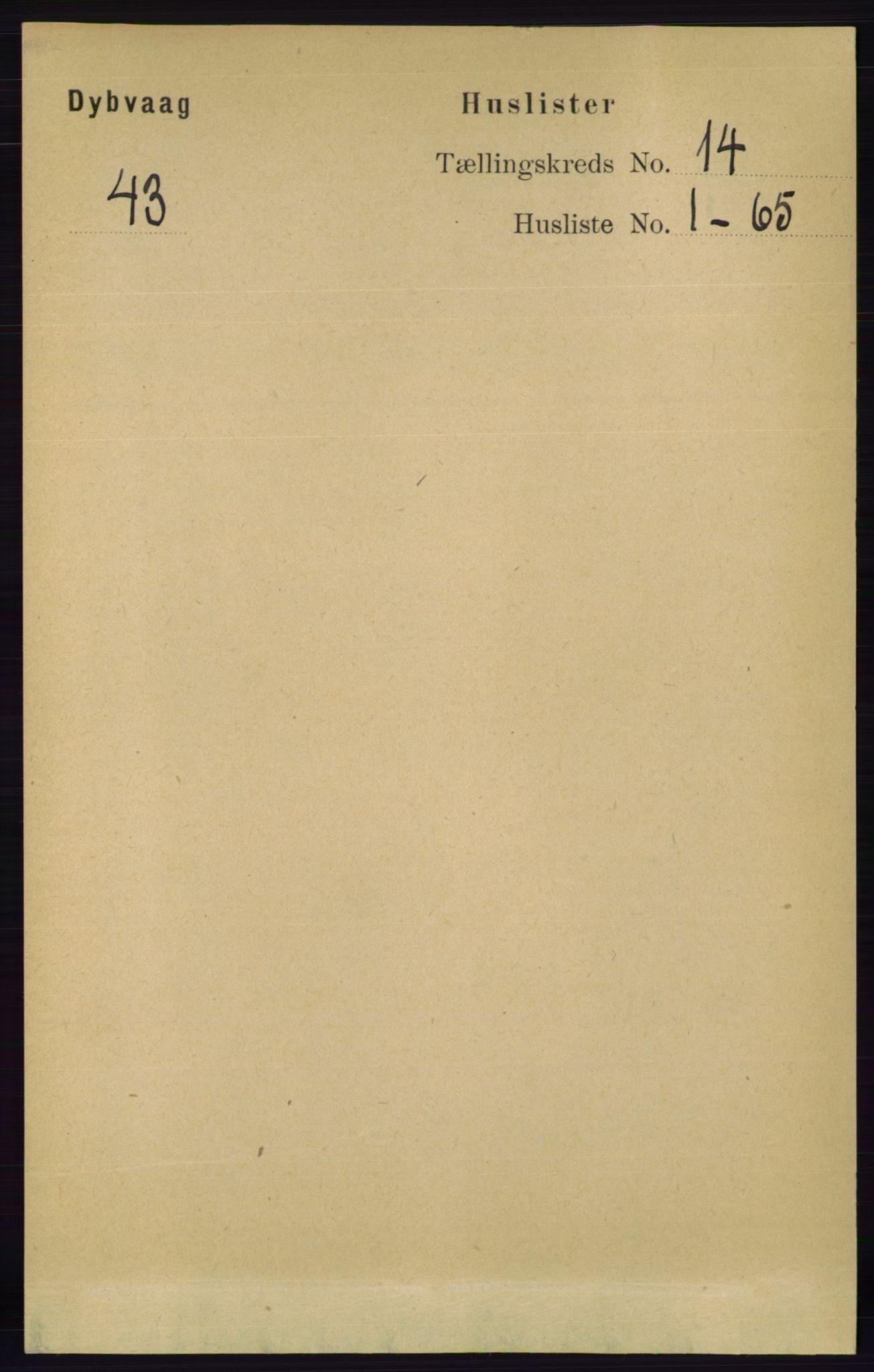 RA, Folketelling 1891 for 0915 Dypvåg herred, 1891, s. 5705