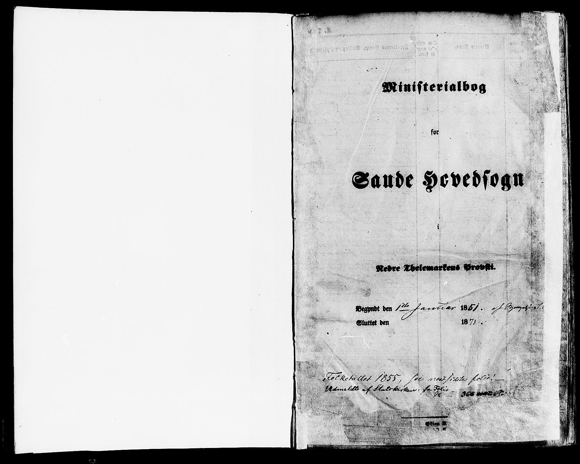 Sauherad kirkebøker, SAKO/A-298/F/Fa/L0007: Ministerialbok nr. I 7, 1851-1873
