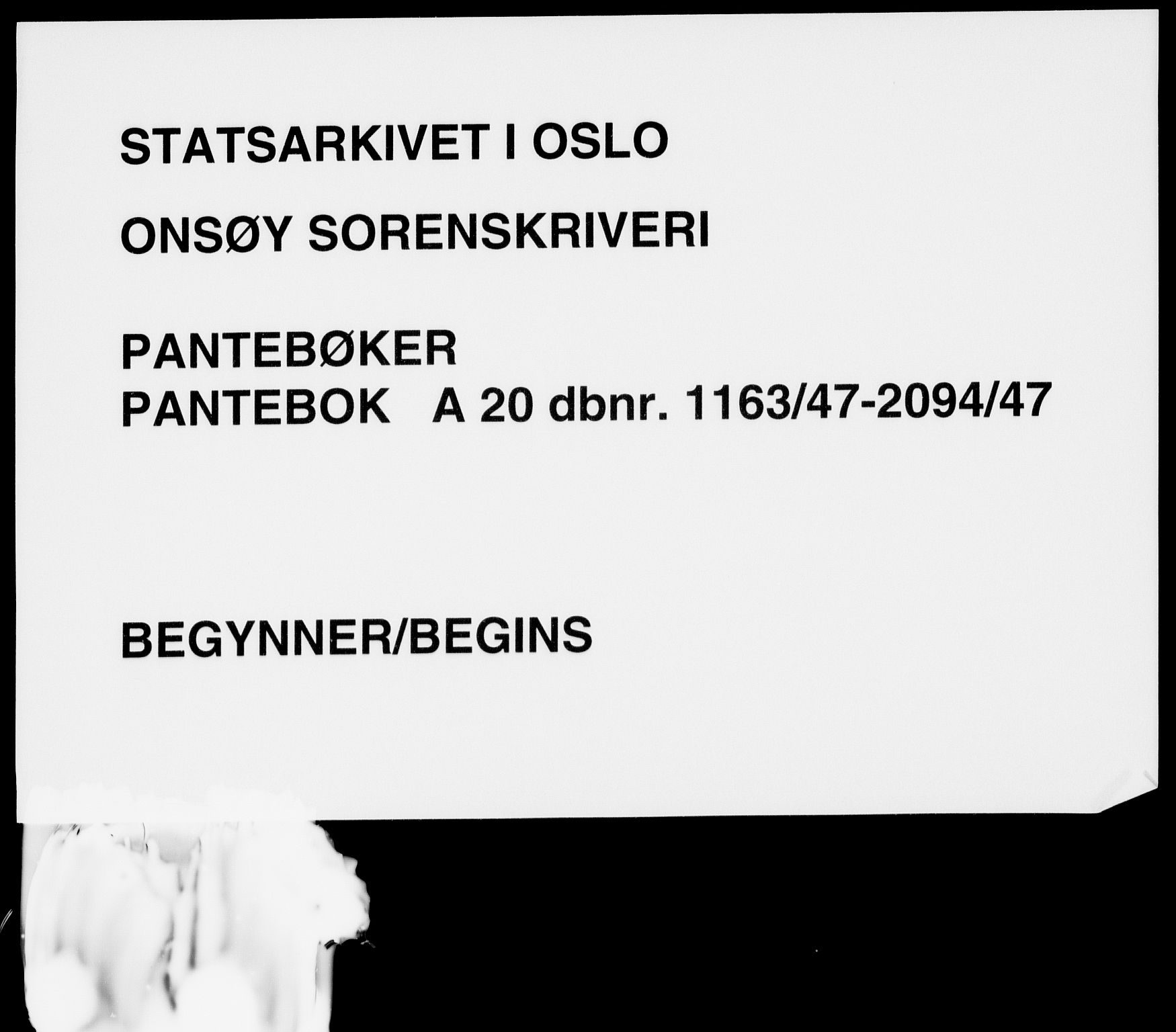 Onsøy sorenskriveri, SAO/A-10474/G/Ga/Gab/L0020: Pantebok nr. II A-20, 1947-1947