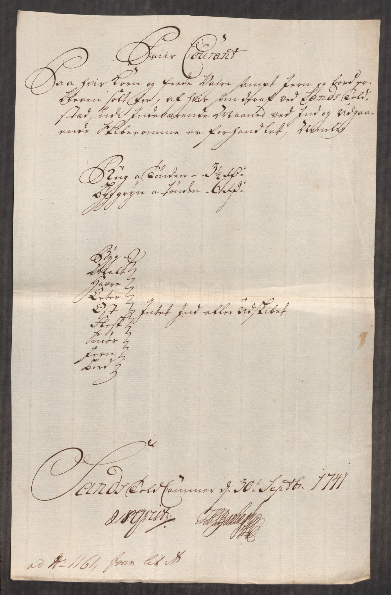 Rentekammeret inntil 1814, Realistisk ordnet avdeling, RA/EA-4070/Oe/L0002: [Ø1]: Priskuranter, 1740-1744, s. 240
