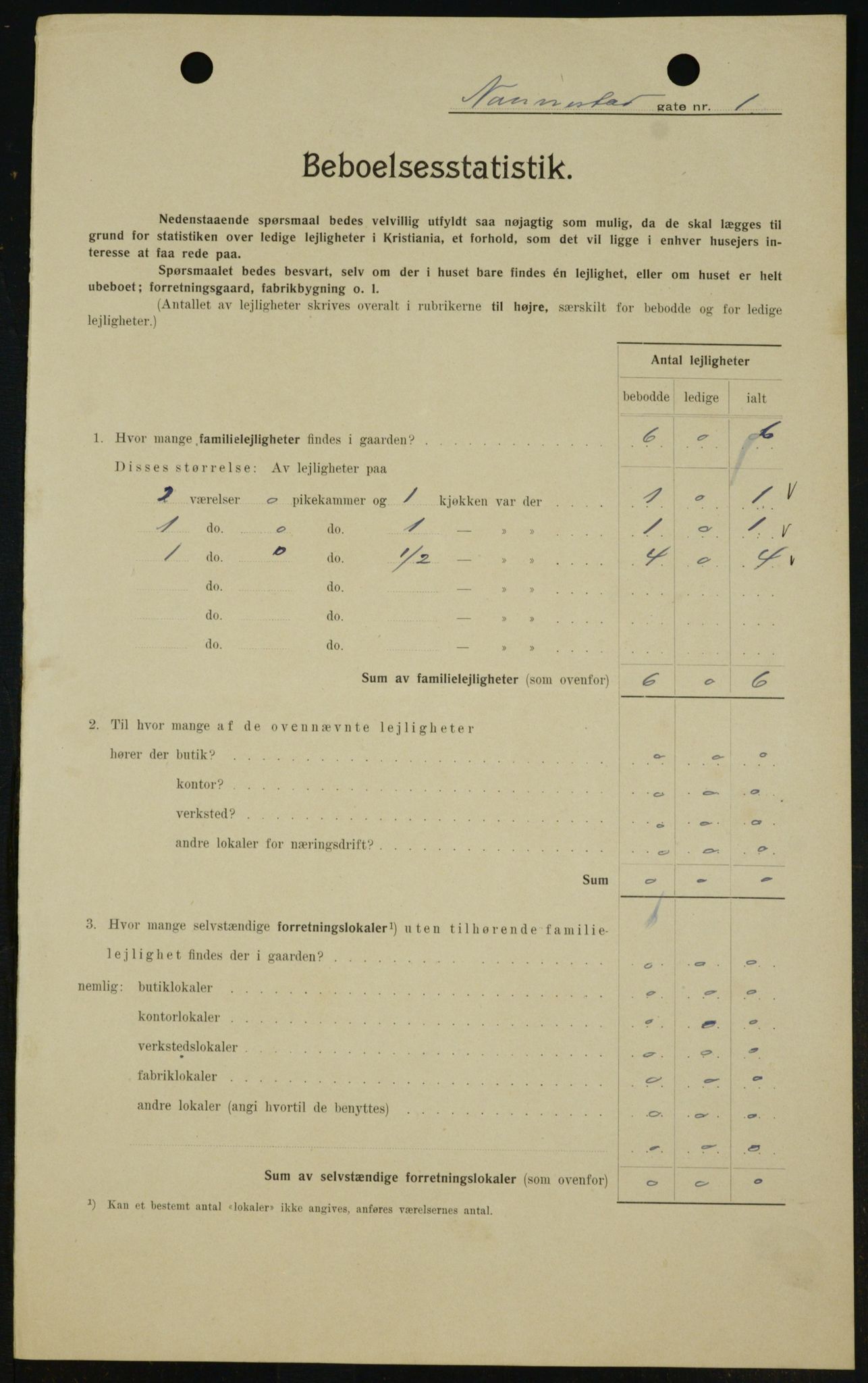 OBA, Kommunal folketelling 1.2.1909 for Kristiania kjøpstad, 1909, s. 62573