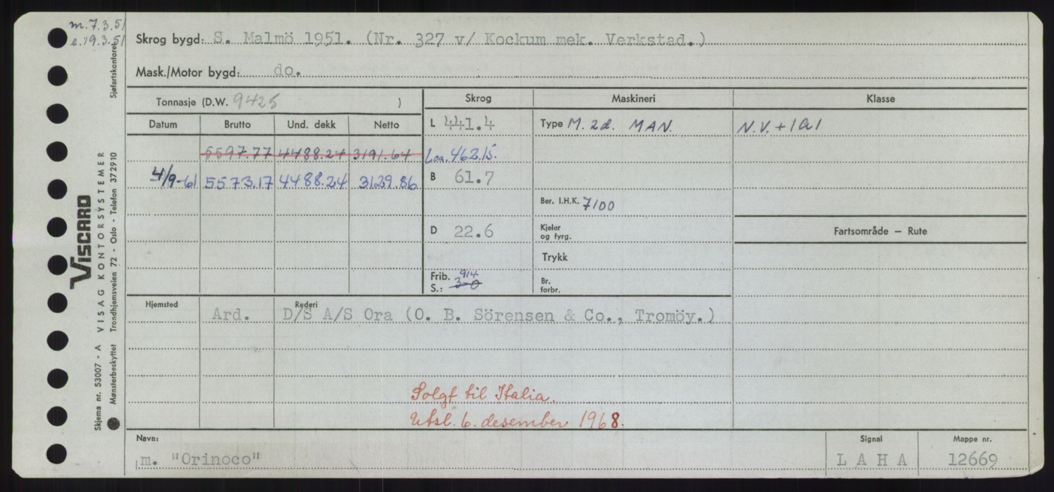 Sjøfartsdirektoratet med forløpere, Skipsmålingen, RA/S-1627/H/Hd/L0028: Fartøy, O, s. 325