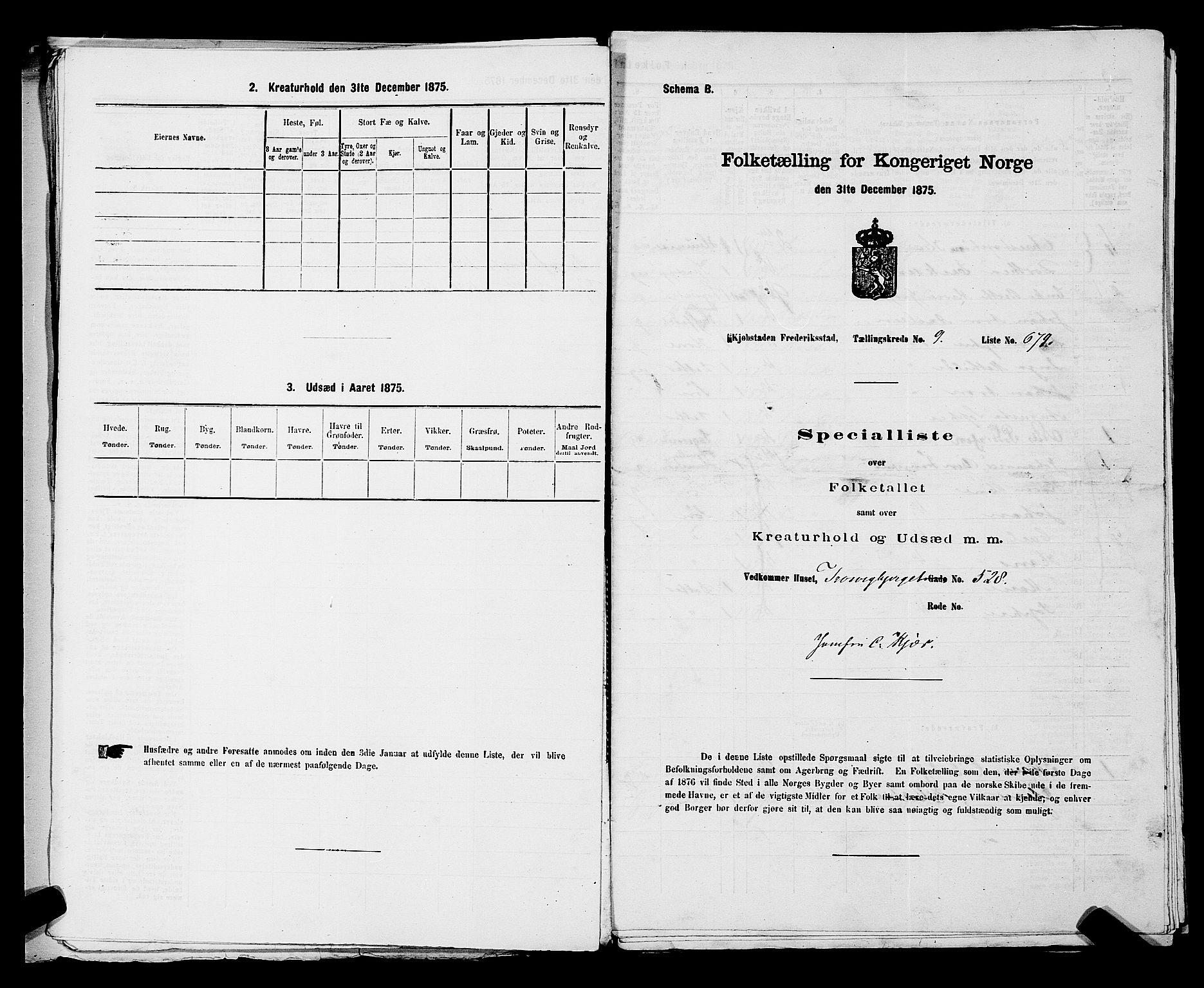 RA, Folketelling 1875 for 0103B Fredrikstad prestegjeld, Fredrikstad kjøpstad, 1875, s. 1542