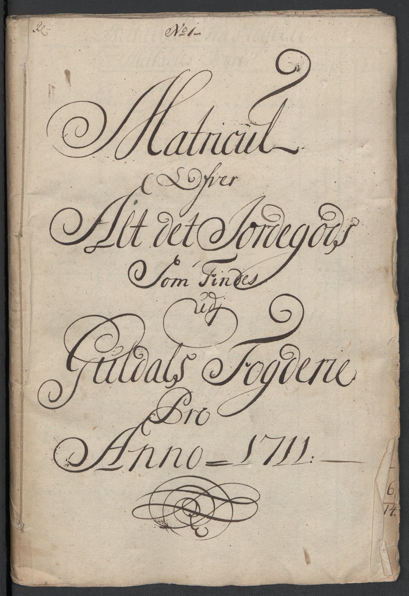 Rentekammeret inntil 1814, Reviderte regnskaper, Fogderegnskap, AV/RA-EA-4092/R60/L3961: Fogderegnskap Orkdal og Gauldal, 1711, s. 259