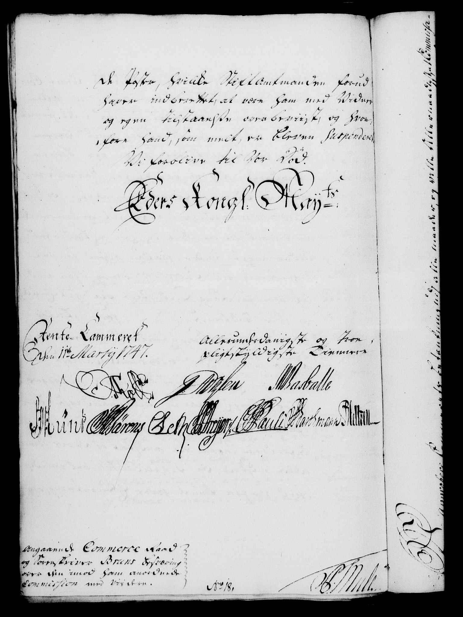 Rentekammeret, Kammerkanselliet, RA/EA-3111/G/Gf/Gfa/L0029: Norsk relasjons- og resolusjonsprotokoll (merket RK 52.29), 1746-1747, s. 268