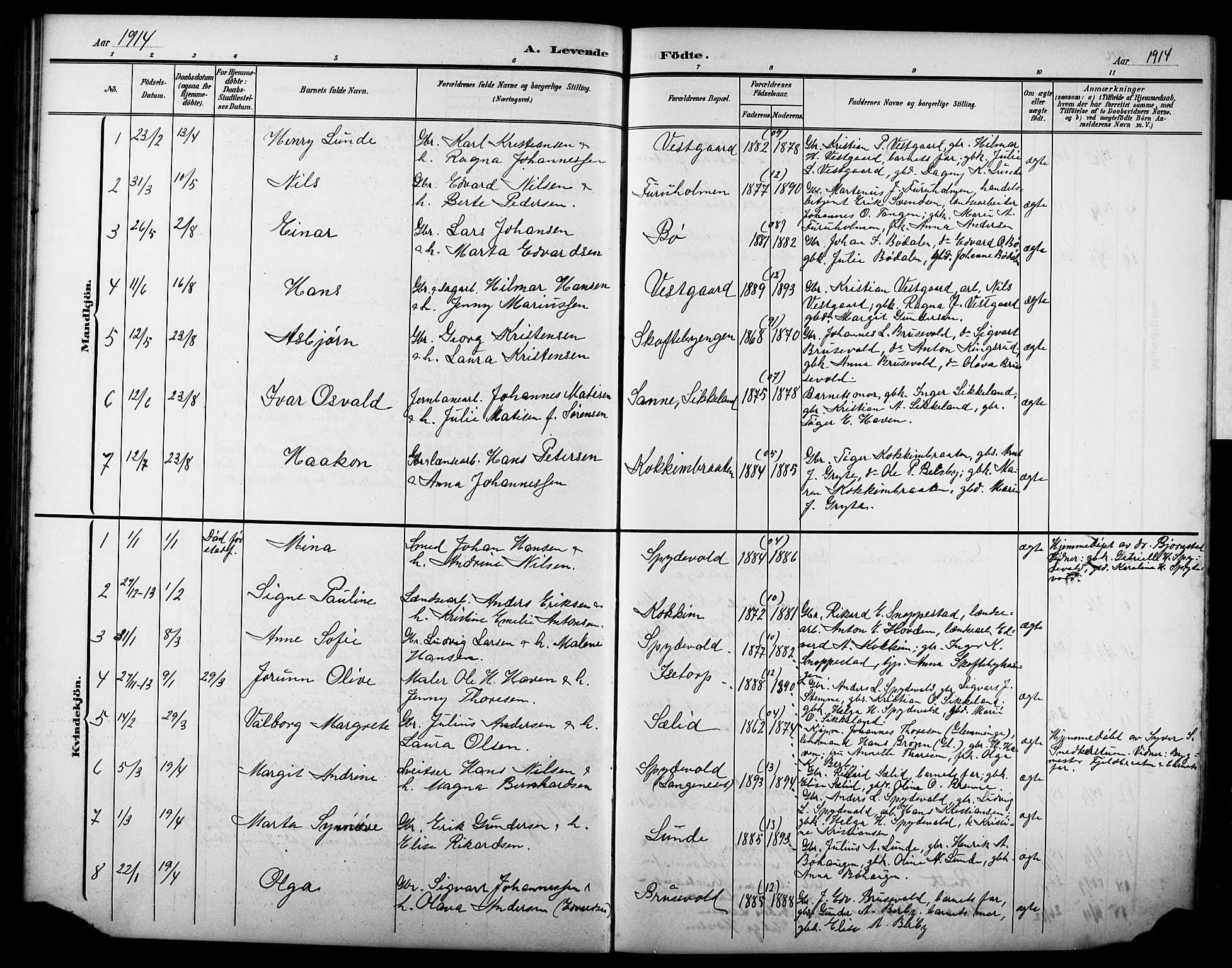 Varteig prestekontor Kirkebøker, AV/SAO-A-10447a/G/Ga/L0001: Klokkerbok nr. 1, 1902-1923