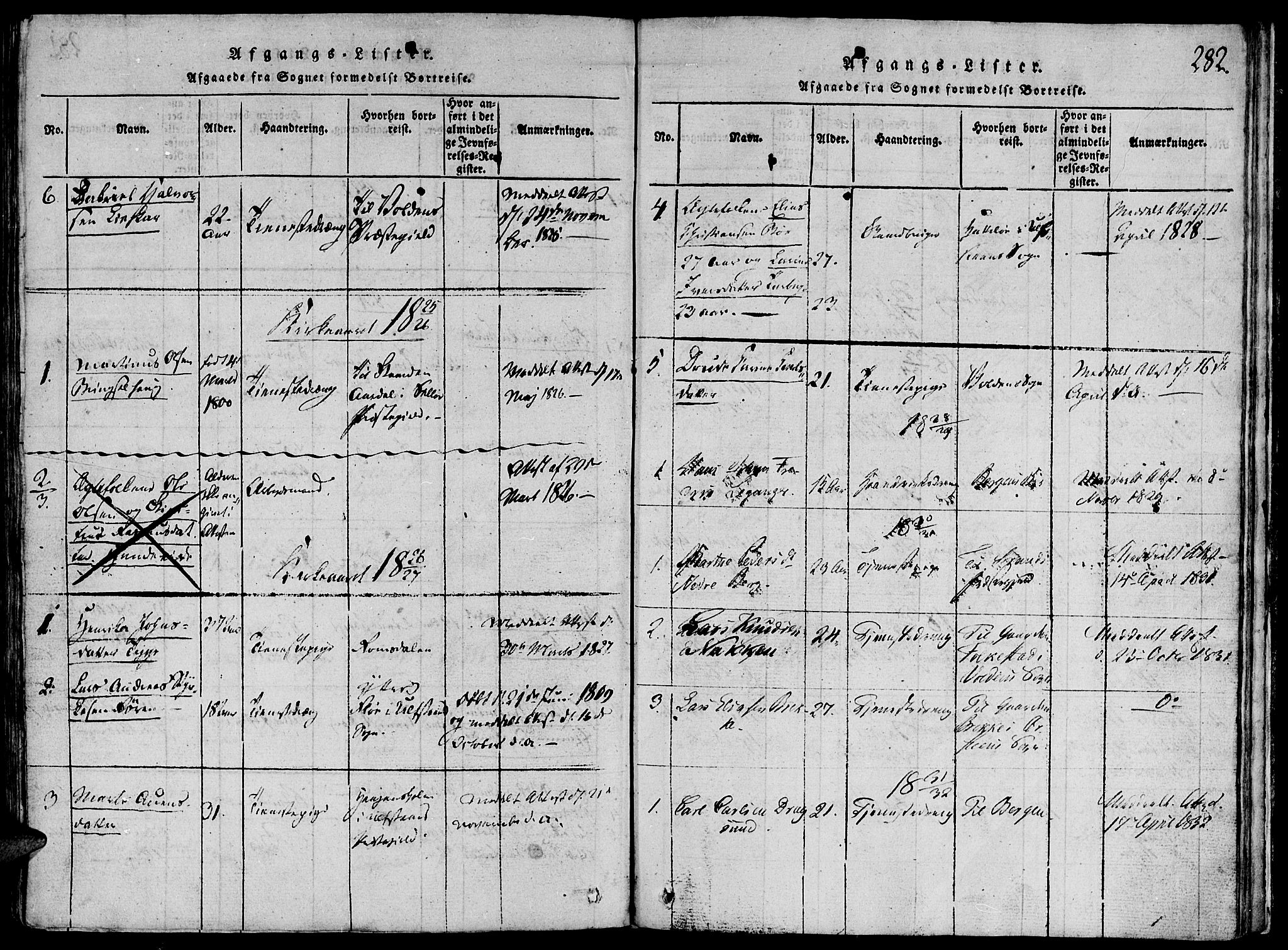 Ministerialprotokoller, klokkerbøker og fødselsregistre - Møre og Romsdal, SAT/A-1454/507/L0069: Ministerialbok nr. 507A04, 1816-1841, s. 282