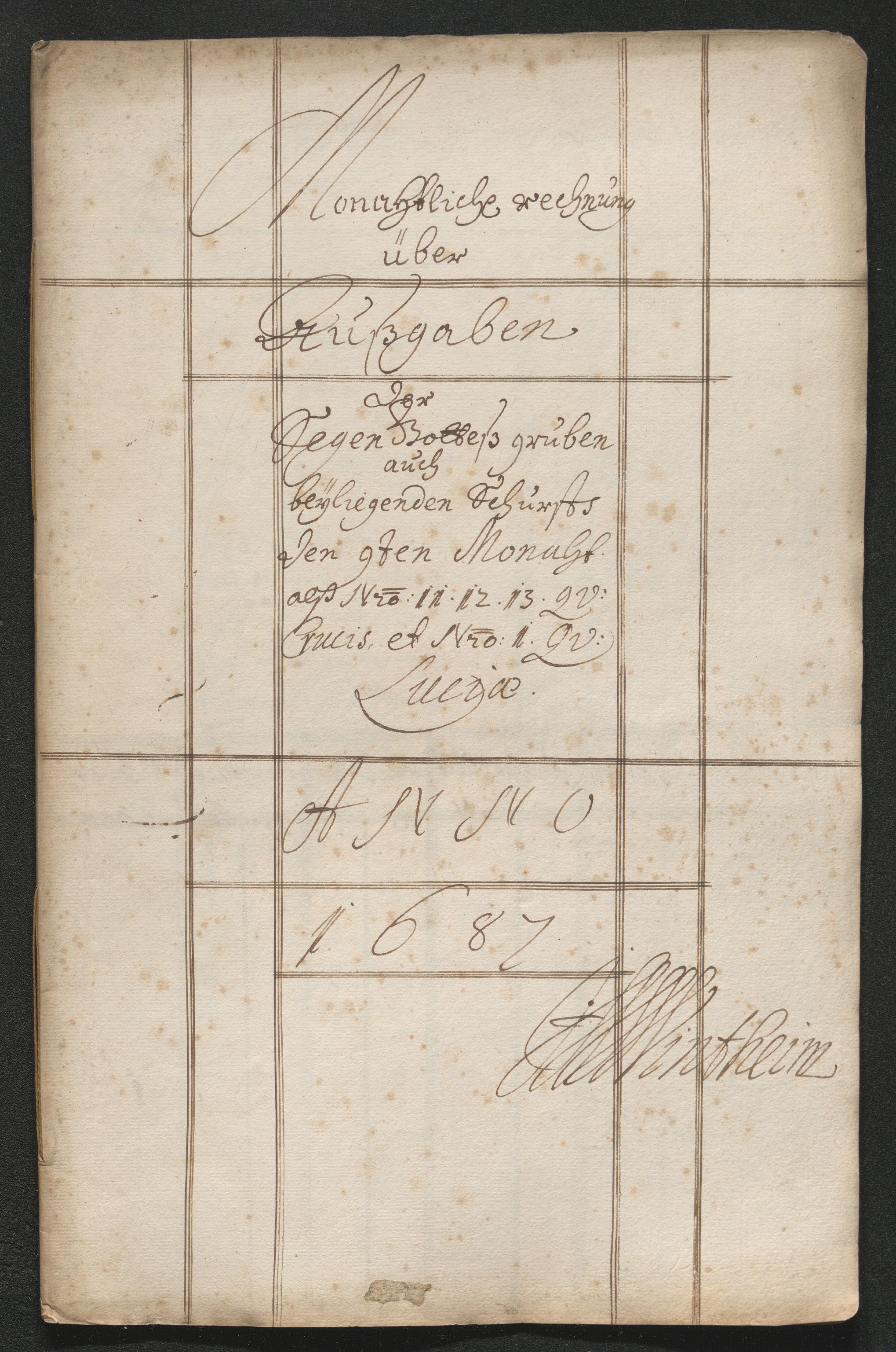 Kongsberg Sølvverk 1623-1816, SAKO/EA-3135/001/D/Dc/Dcd/L0063: Utgiftsregnskap for gruver m.m. , 1687, s. 346