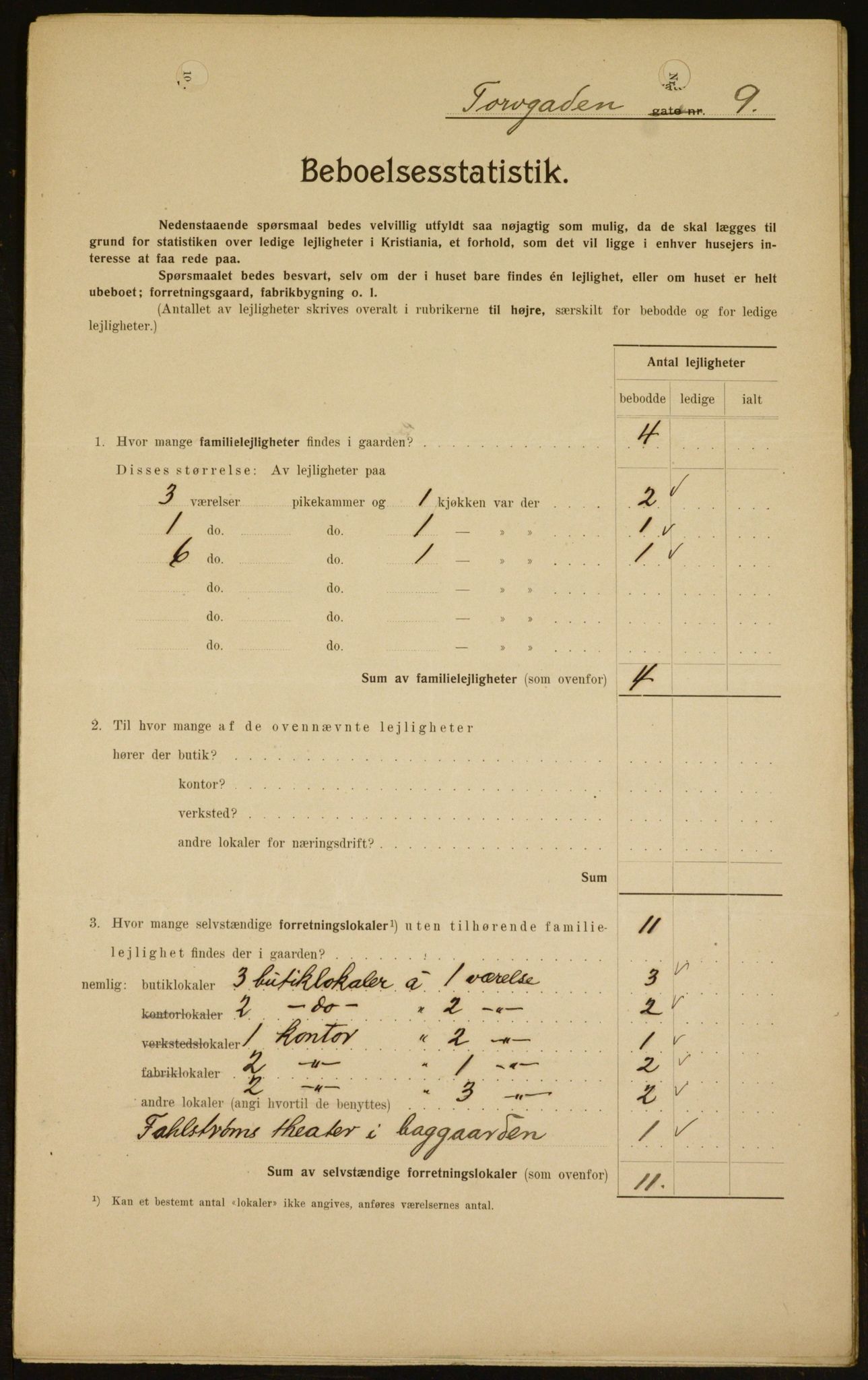 OBA, Kommunal folketelling 1.2.1909 for Kristiania kjøpstad, 1909, s. 103360
