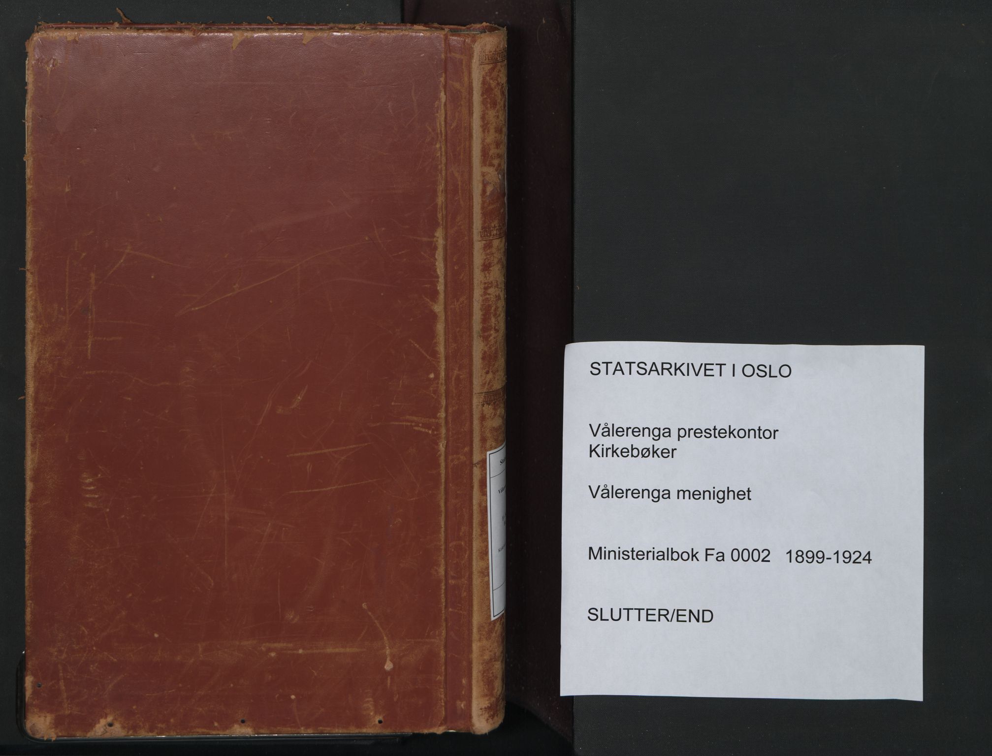 Vålerengen prestekontor Kirkebøker, AV/SAO-A-10878/F/Fa/L0002: Ministerialbok nr. 2, 1899-1924