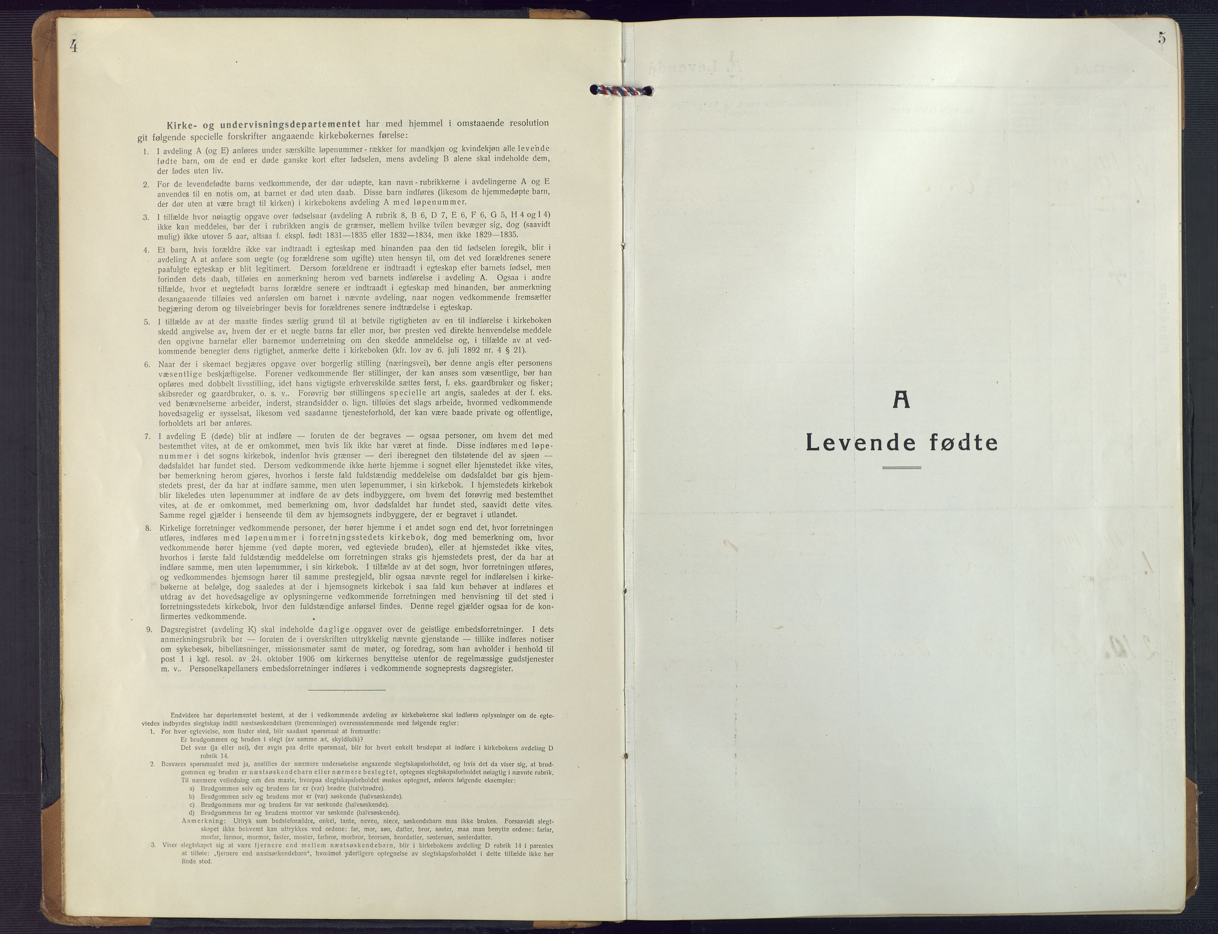 Nord-Audnedal sokneprestkontor, AV/SAK-1111-0032/F/Fa/Fab/L0005: Ministerialbok nr. A 5, 1918-1925, s. 4-5
