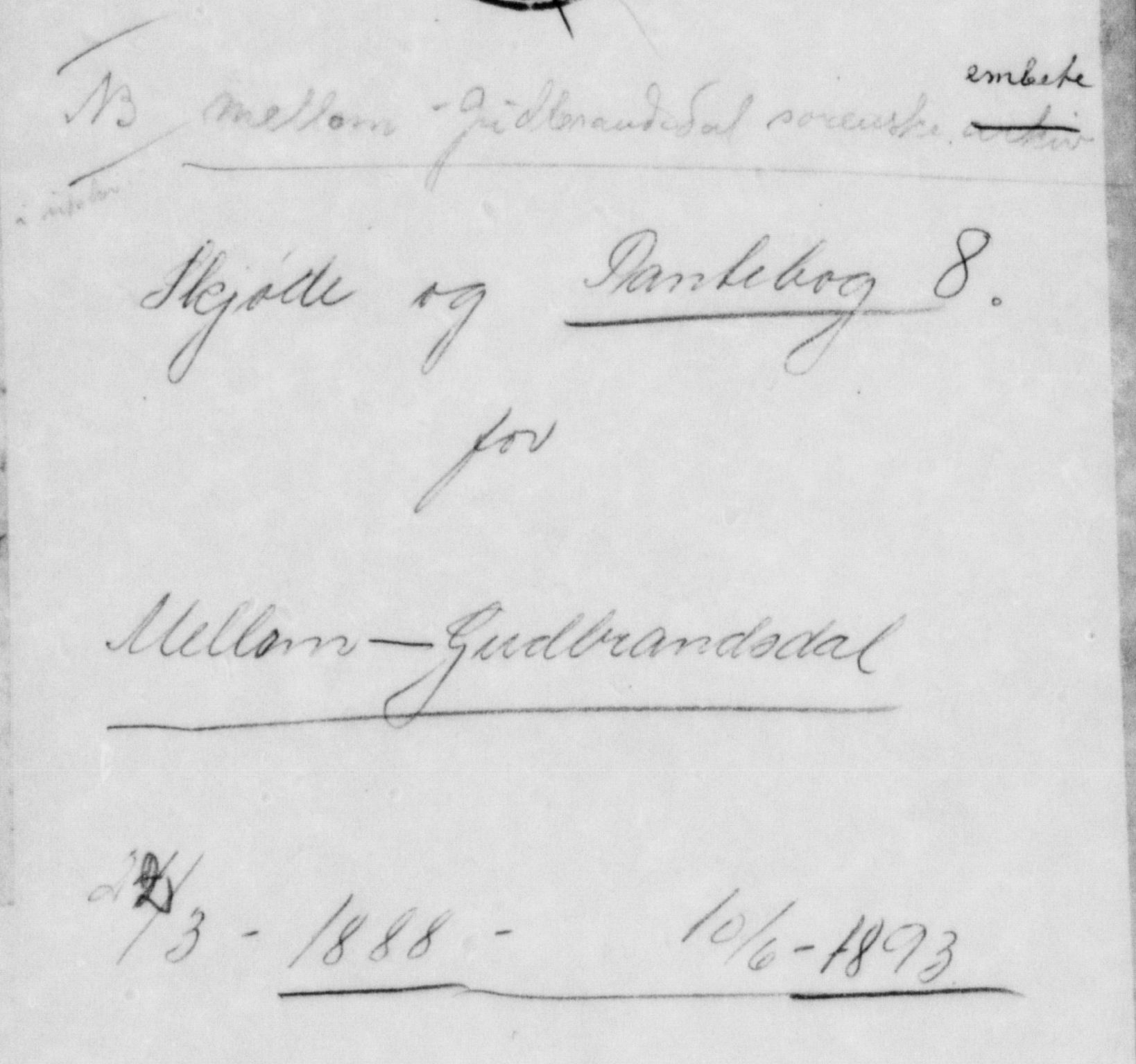 Mellom-Gudbrandsdal sorenskriveri, SAH/TING-038/H/Hb/L0009: Pantebok nr. 9, 1888-1893