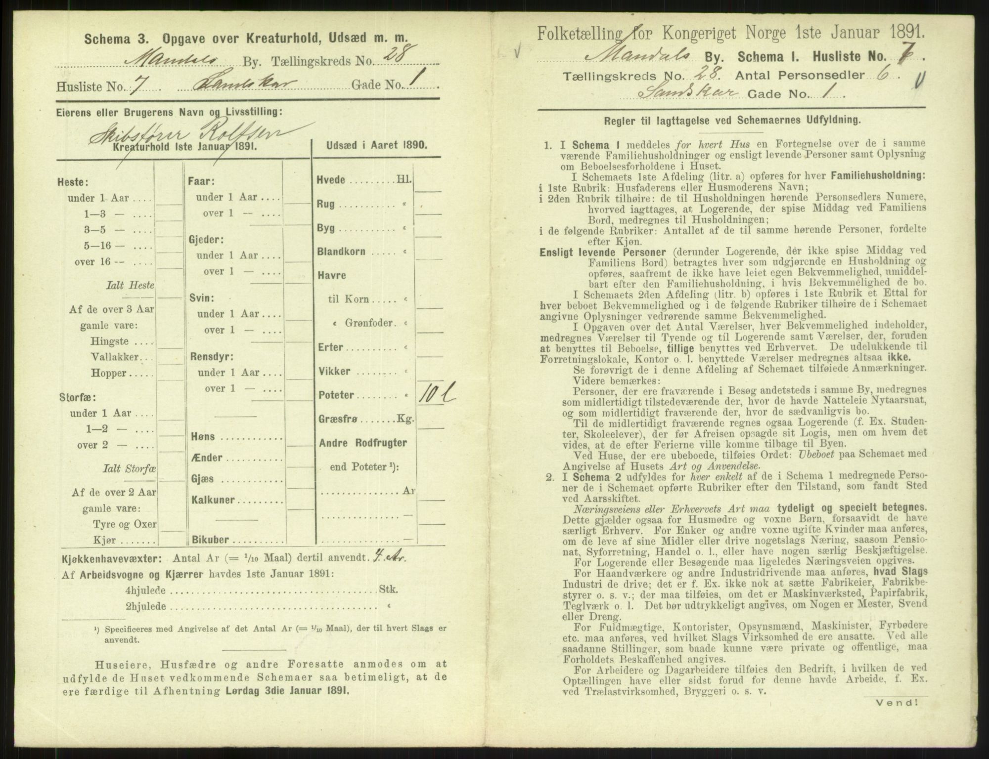 RA, Folketelling 1891 for 1002 Mandal ladested, 1891, s. 1259