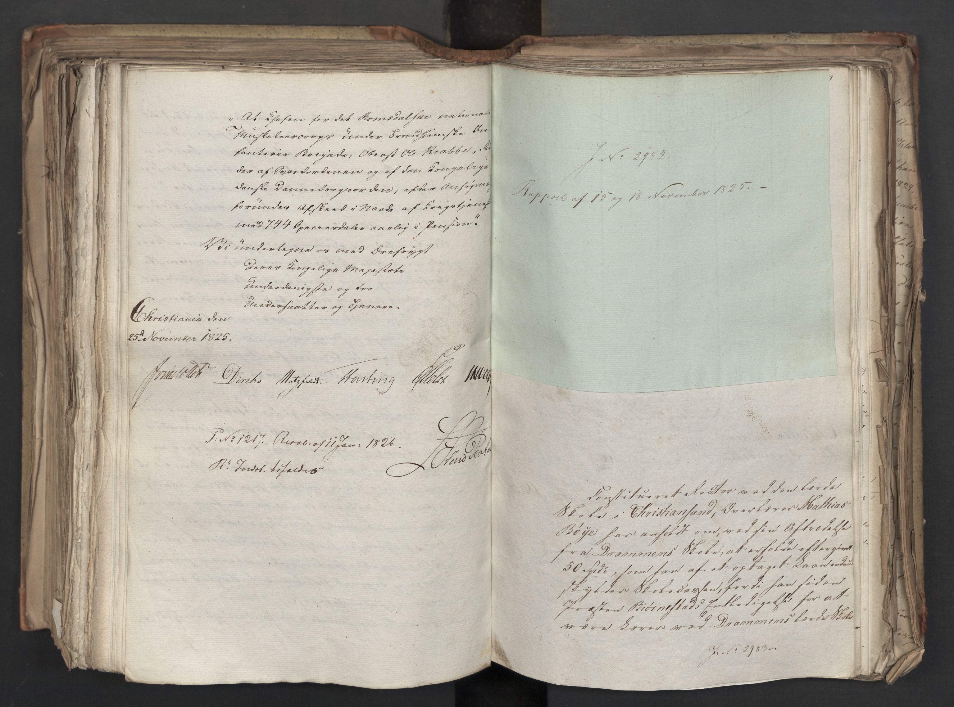 Statsrådsavdelingen i Stockholm, AV/RA-S-1003/D/Da/L0044: Regjeringsinnstillinger nr. 2846-3066, 1825, s. 395