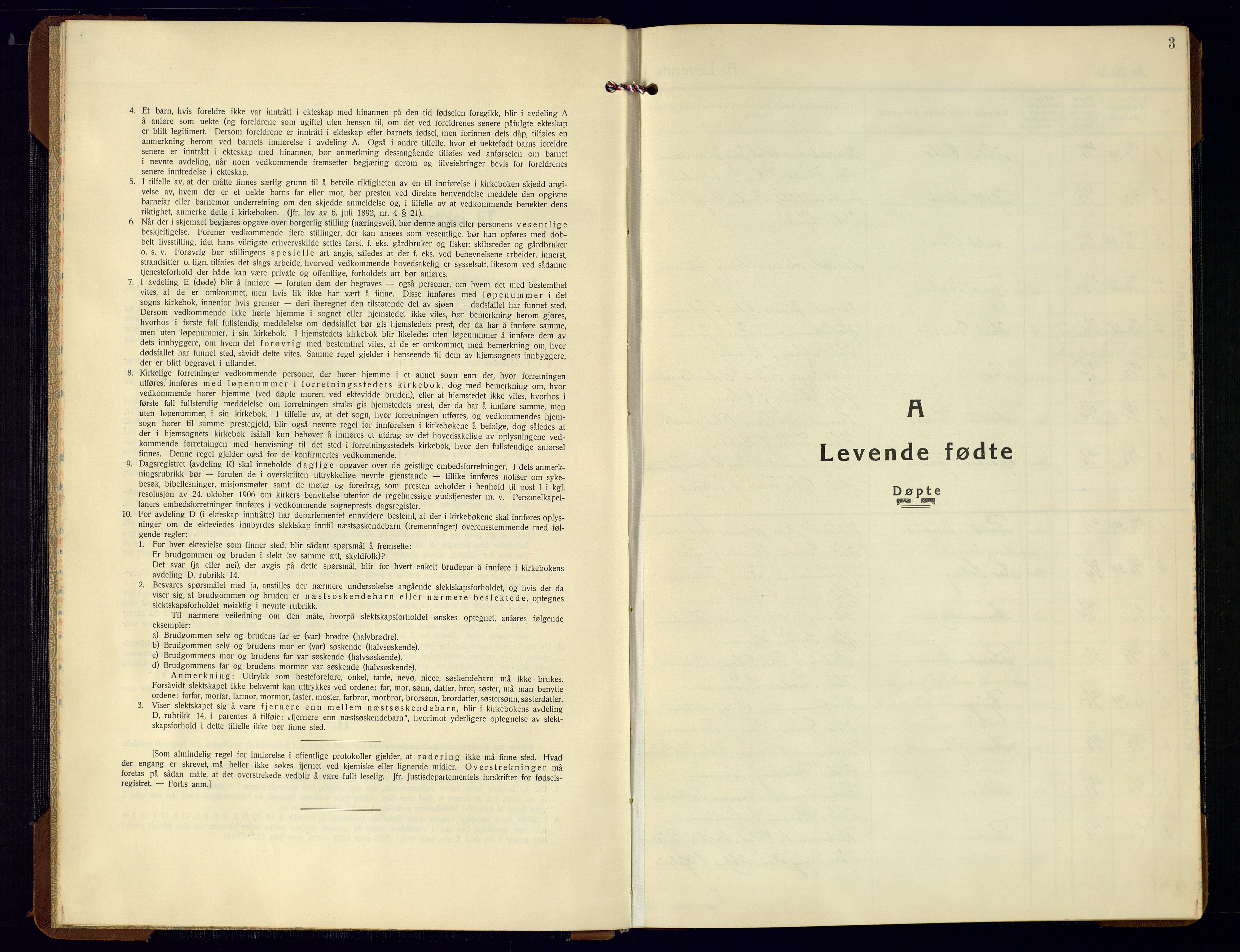 Vestre Moland sokneprestkontor, SAK/1111-0046/F/Fb/Fba/L0003: Klokkerbok nr. B-3, 1935-1962, s. 3