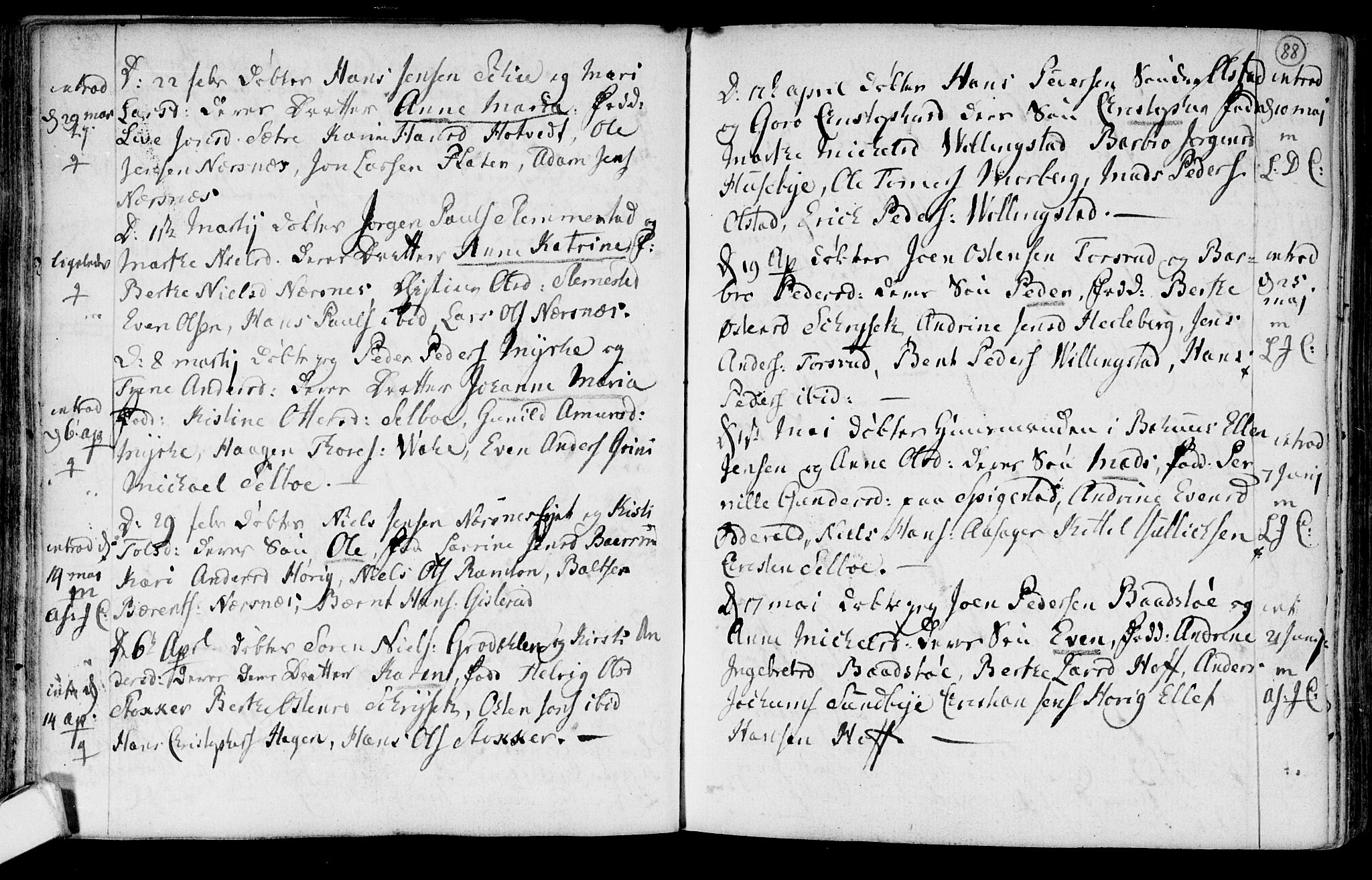 Røyken kirkebøker, SAKO/A-241/F/Fa/L0003: Ministerialbok nr. 3, 1782-1813, s. 88