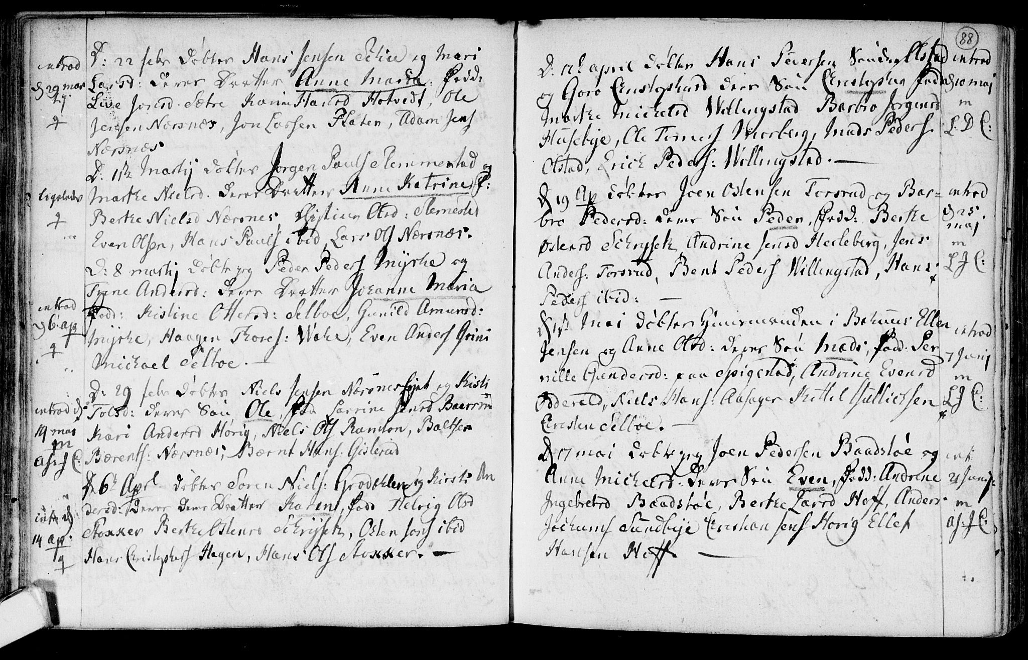 Røyken kirkebøker, AV/SAKO-A-241/F/Fa/L0003: Ministerialbok nr. 3, 1782-1813, s. 88