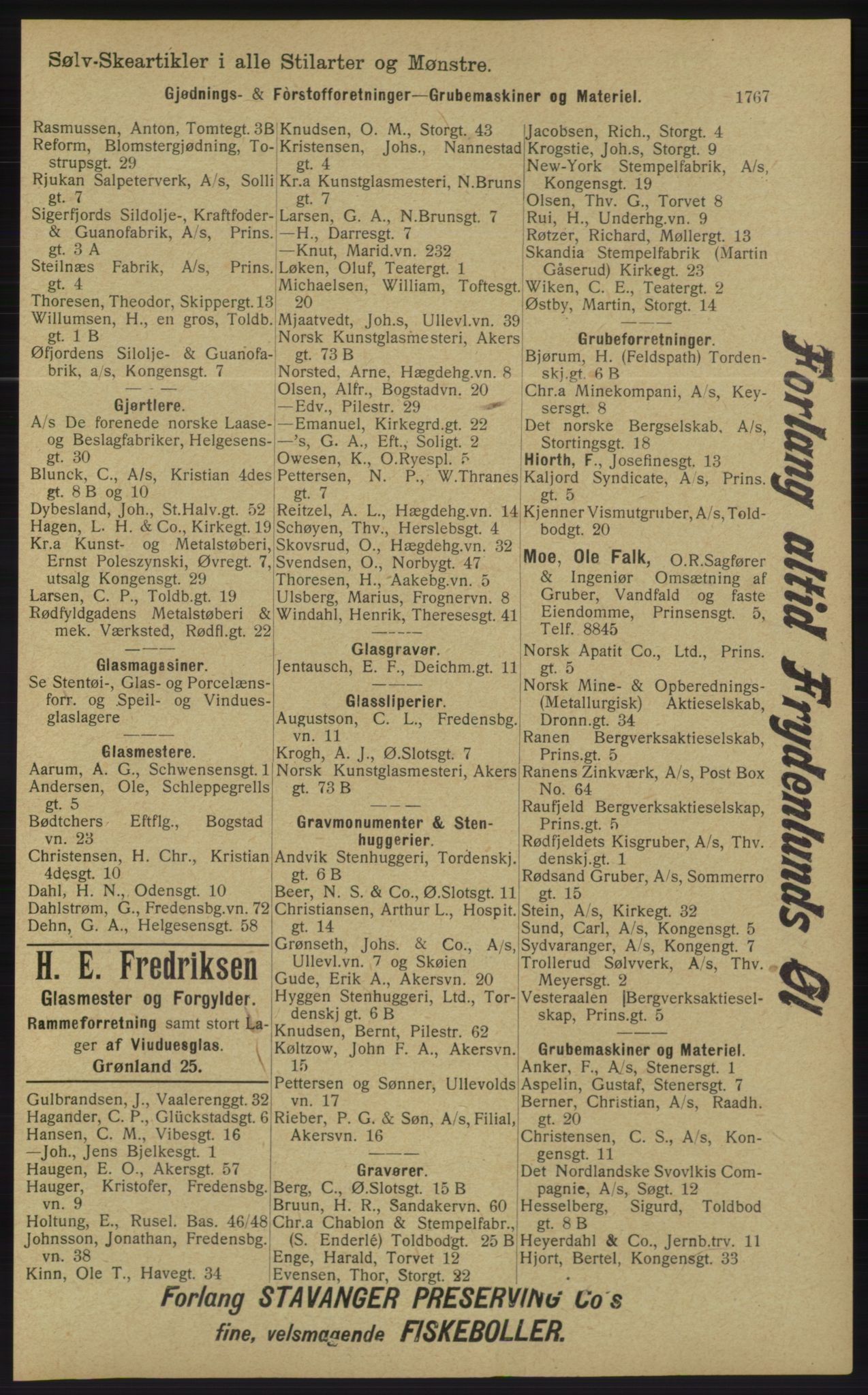 Kristiania/Oslo adressebok, PUBL/-, 1913, s. 1723