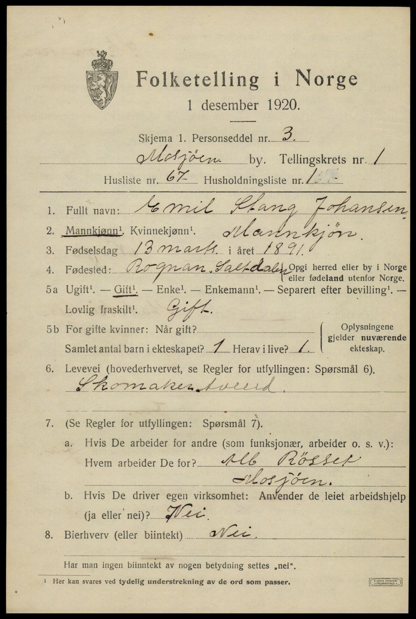 SAT, Folketelling 1920 for 1802 Mosjøen ladested, 1920, s. 2368