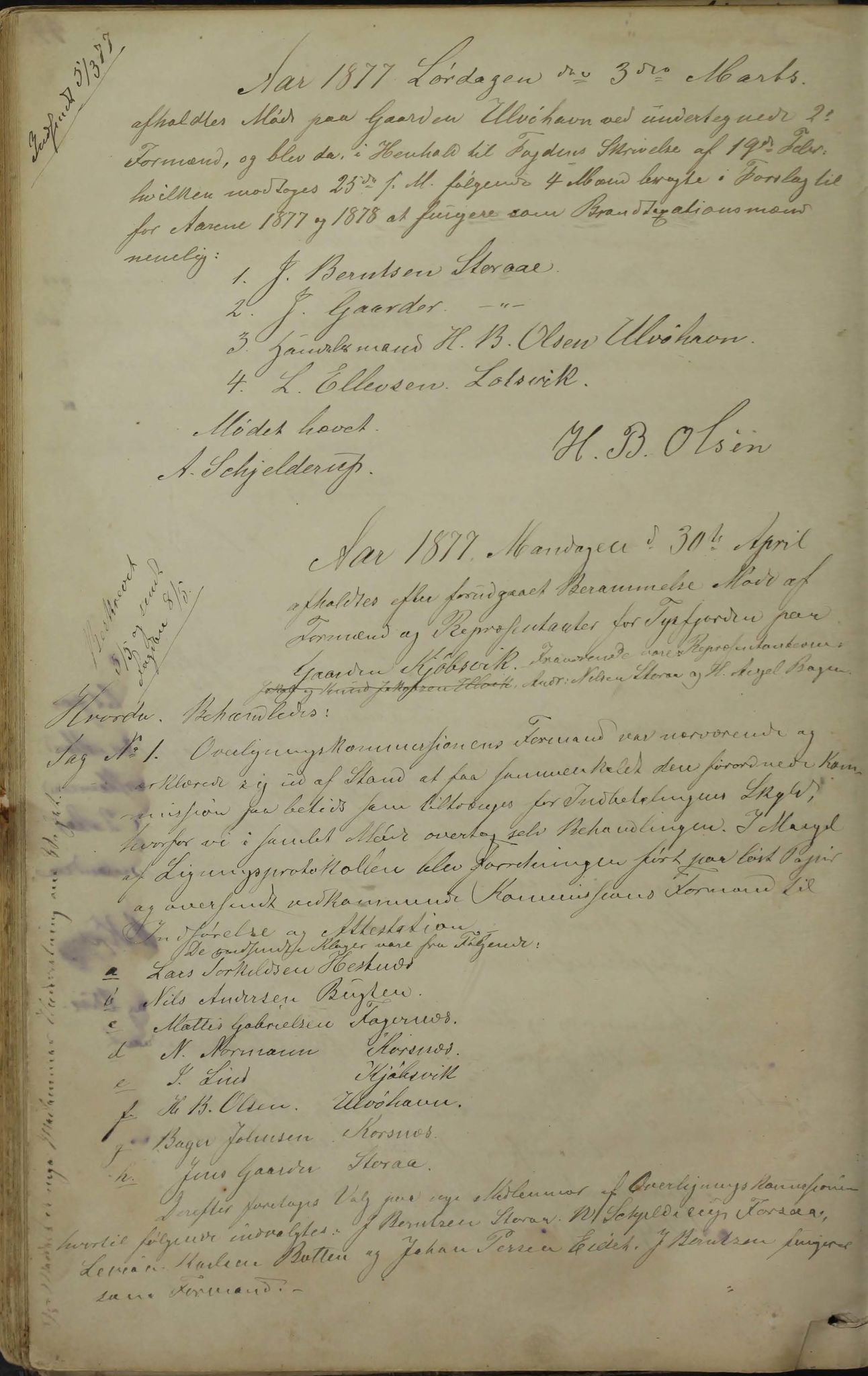 Tysfjord kommune. Formannskapet, AIN/K-18500.150/100/L0001: Forhandlingsprotokoll for Tysfjordens formandskab, 1869-1895, s. 44b