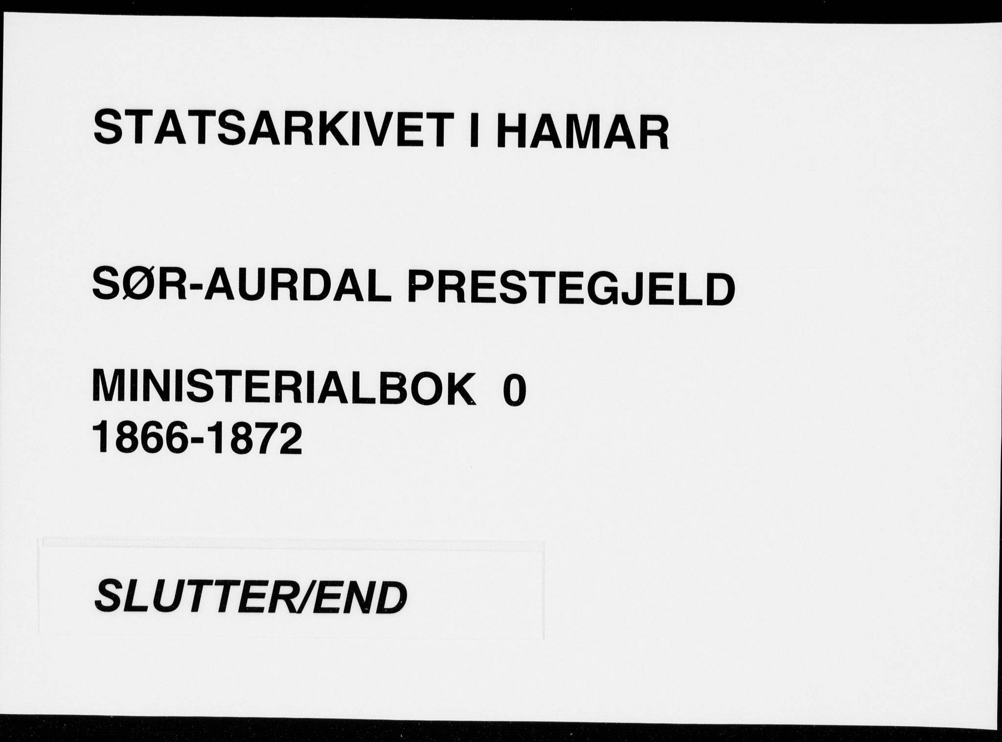 Sør-Aurdal prestekontor, SAH/PREST-128/H/Ha/Haa/L0000: Ministerialbok, 1866-1872