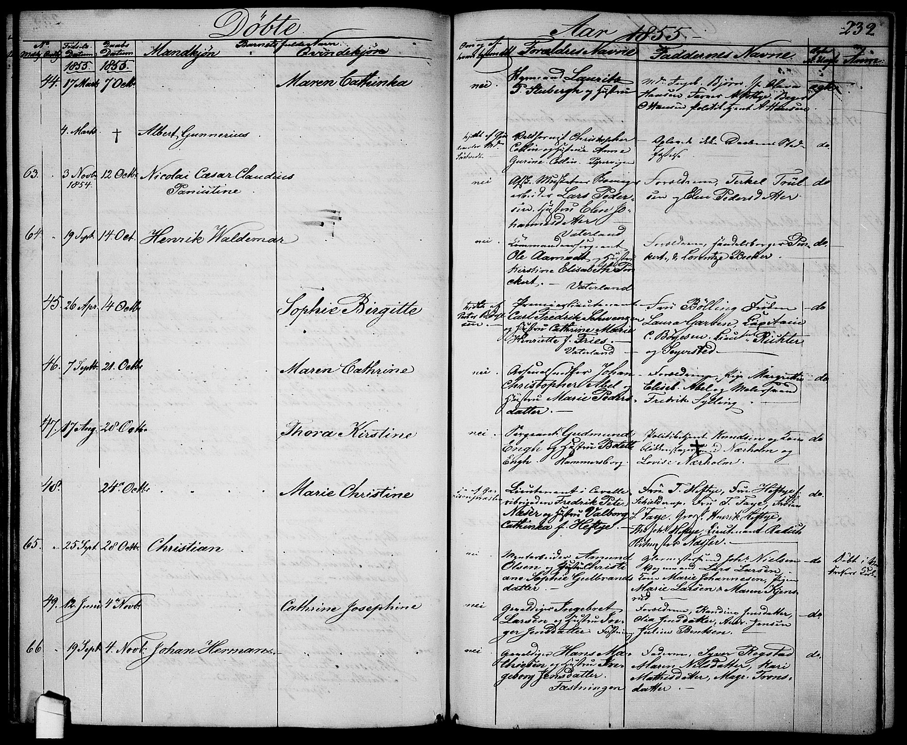 Garnisonsmenigheten Kirkebøker, AV/SAO-A-10846/G/Ga/L0005: Klokkerbok nr. 5, 1841-1860, s. 239