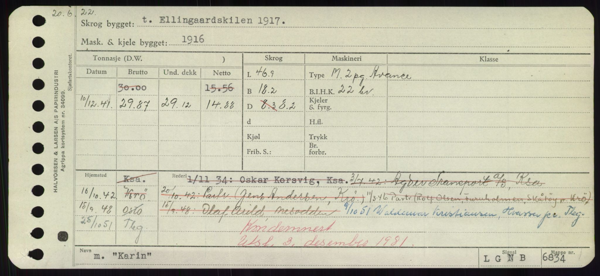 Sjøfartsdirektoratet med forløpere, Skipsmålingen, RA/S-1627/H/Hd/L0020: Fartøy, K-Kon, s. 91