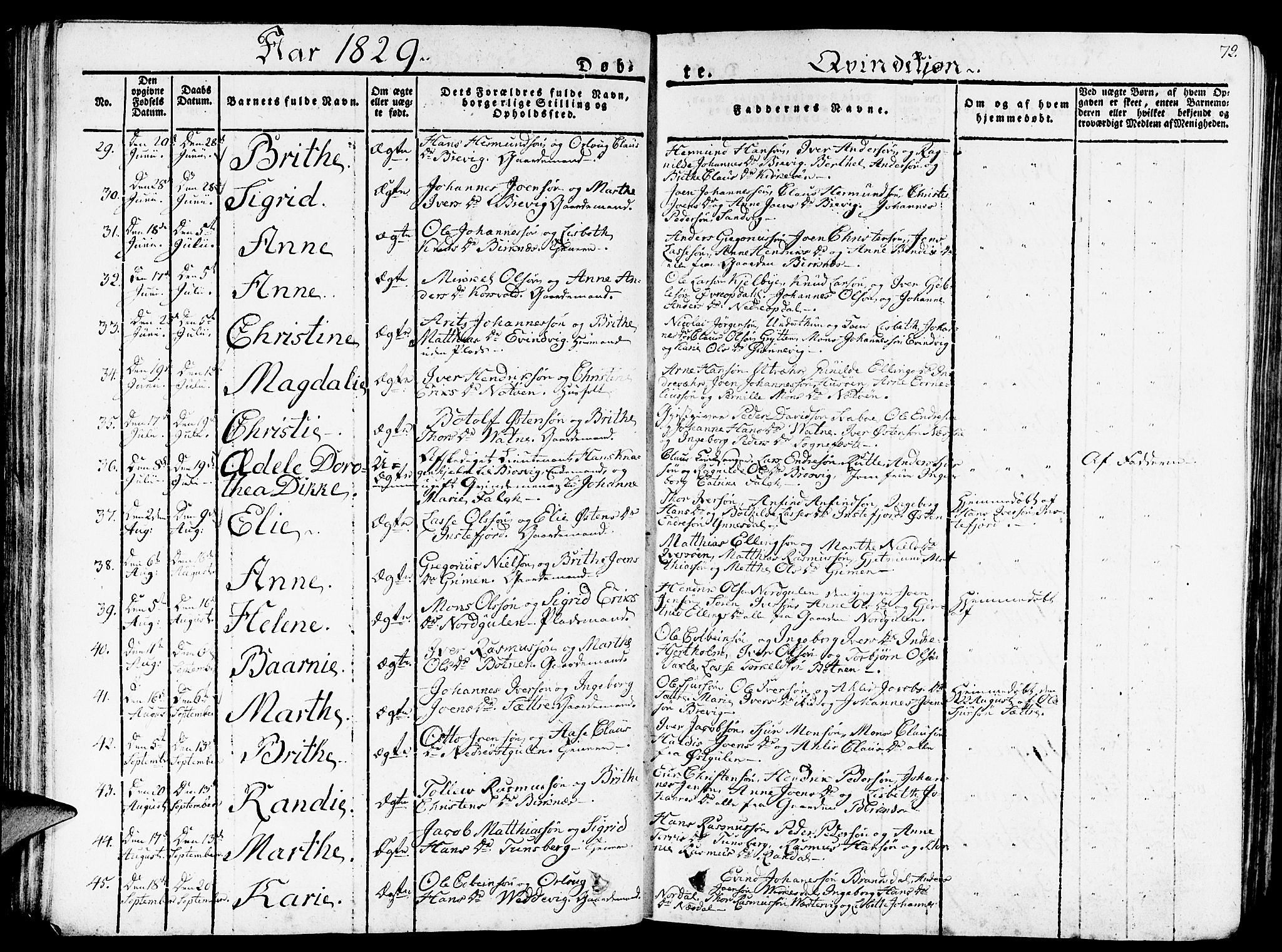Gulen sokneprestembete, AV/SAB-A-80201/H/Haa/Haaa/L0019: Ministerialbok nr. A 19, 1826-1836, s. 72