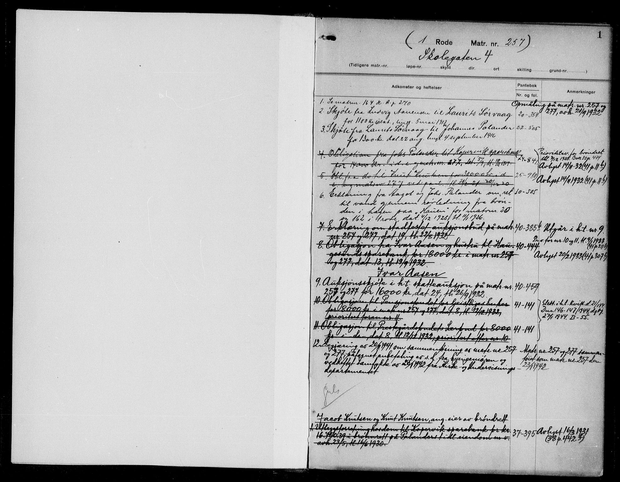 Karmsund sorenskriveri, AV/SAST-A-100311/01/II/IIA/L0025: Panteregister nr. II AD 25, 1911, s. 0-1