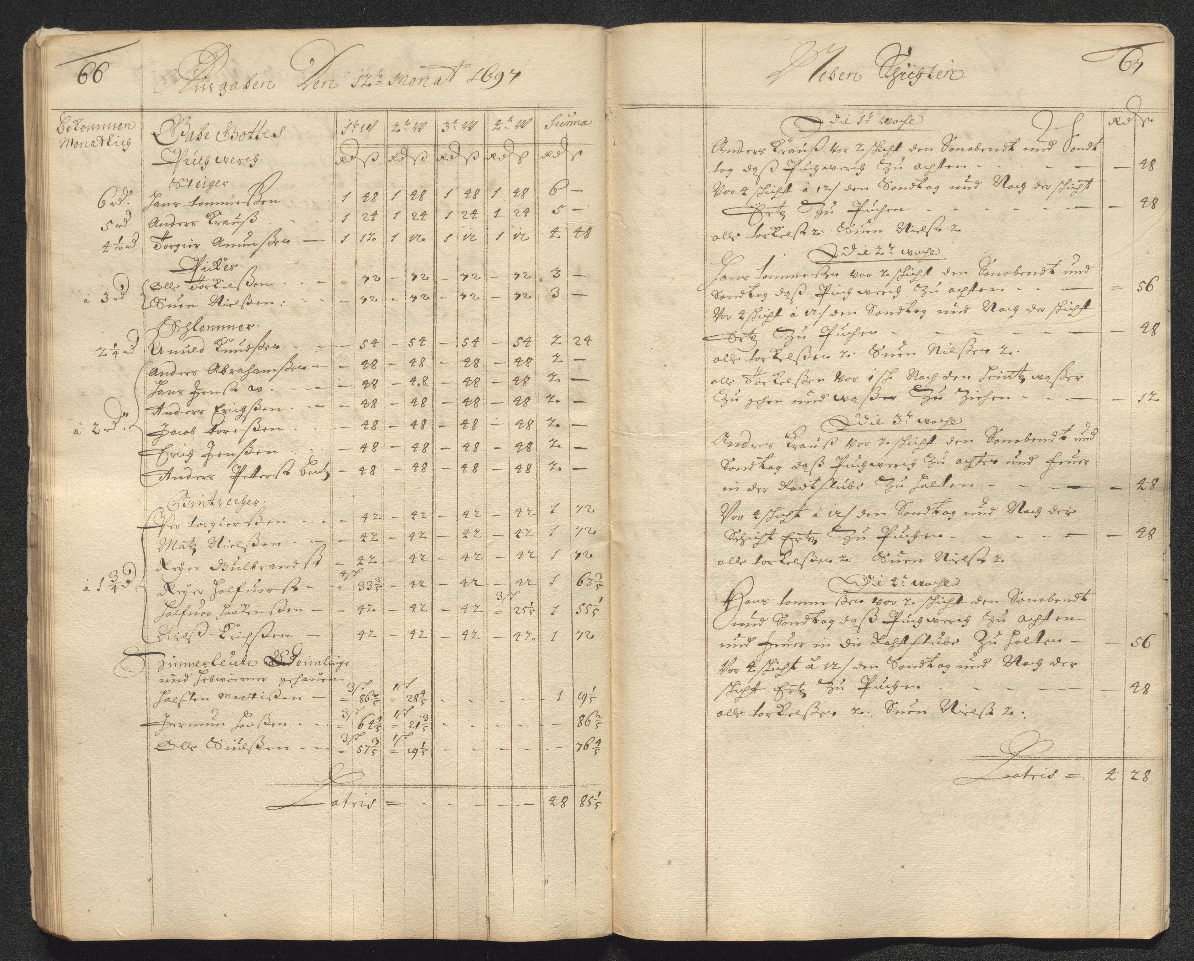 Kongsberg Sølvverk 1623-1816, AV/SAKO-EA-3135/001/D/Dc/Dcd/L0071: Utgiftsregnskap for gruver m.m. , 1696-1697, s. 508