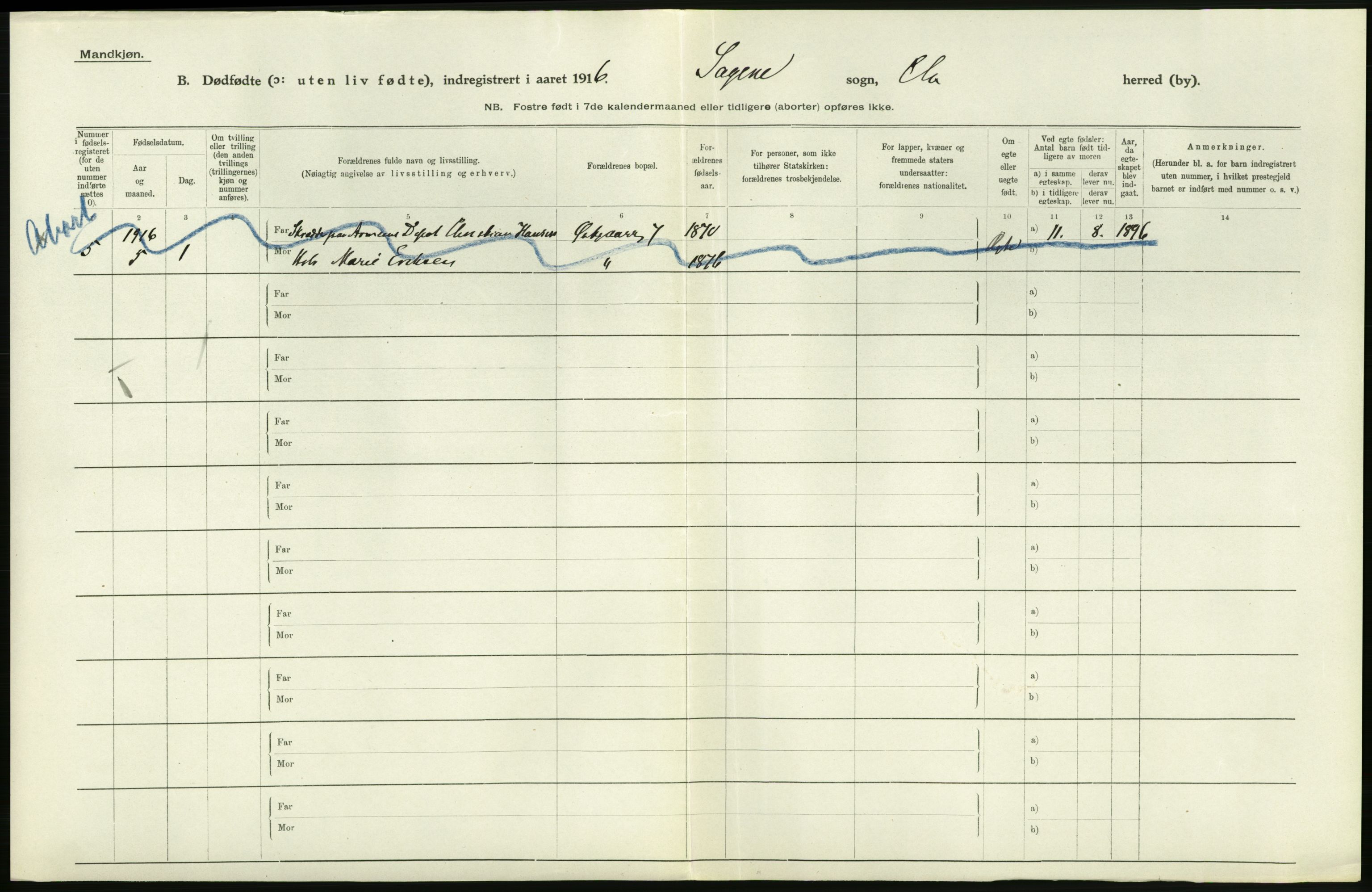 Statistisk sentralbyrå, Sosiodemografiske emner, Befolkning, AV/RA-S-2228/D/Df/Dfb/Dfbf/L0010: Kristiania: Døde, dødfødte., 1916, s. 532