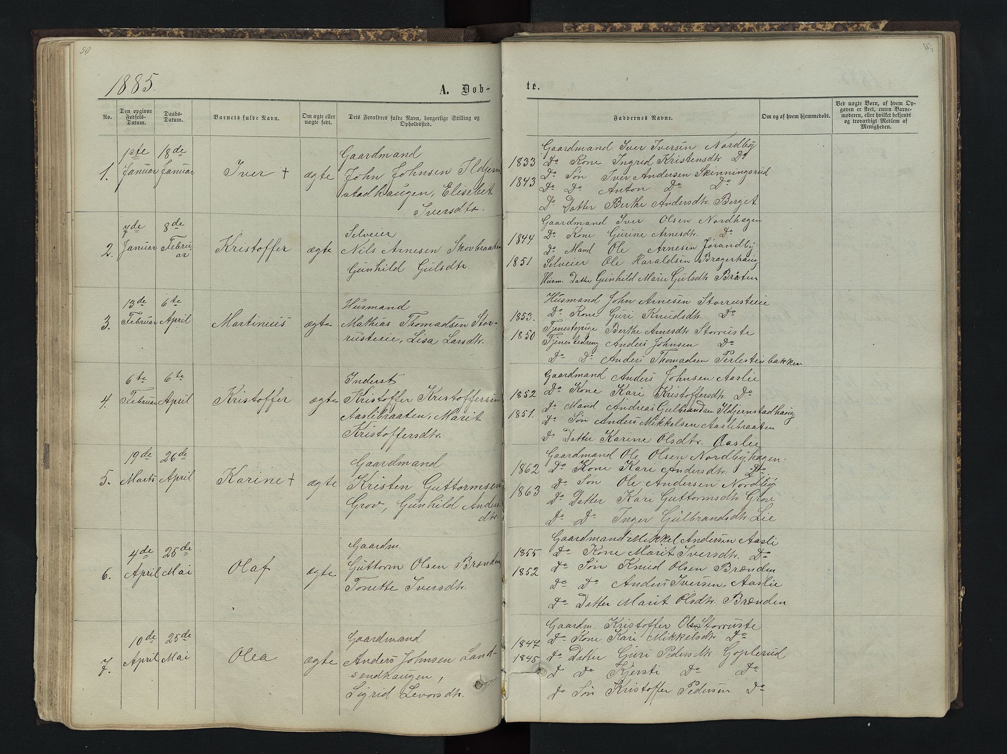 Sør-Aurdal prestekontor, AV/SAH-PREST-128/H/Ha/Hab/L0004: Klokkerbok nr. 4, 1865-1893, s. 50