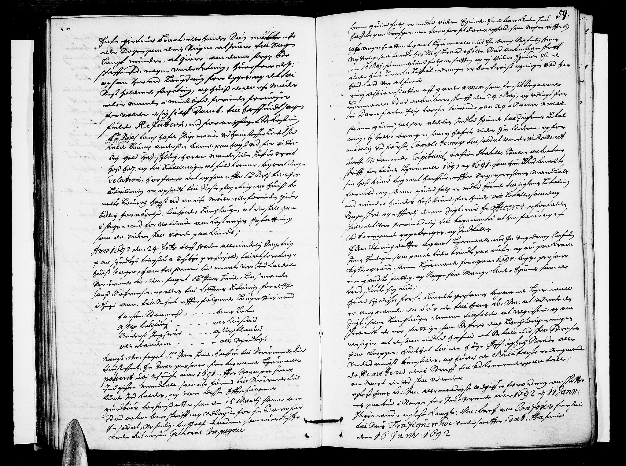 Follo sorenskriveri, AV/SAO-A-10274/F/Fb/Fba/L0025: Tingbok, 1691-1693, s. 58b-59a