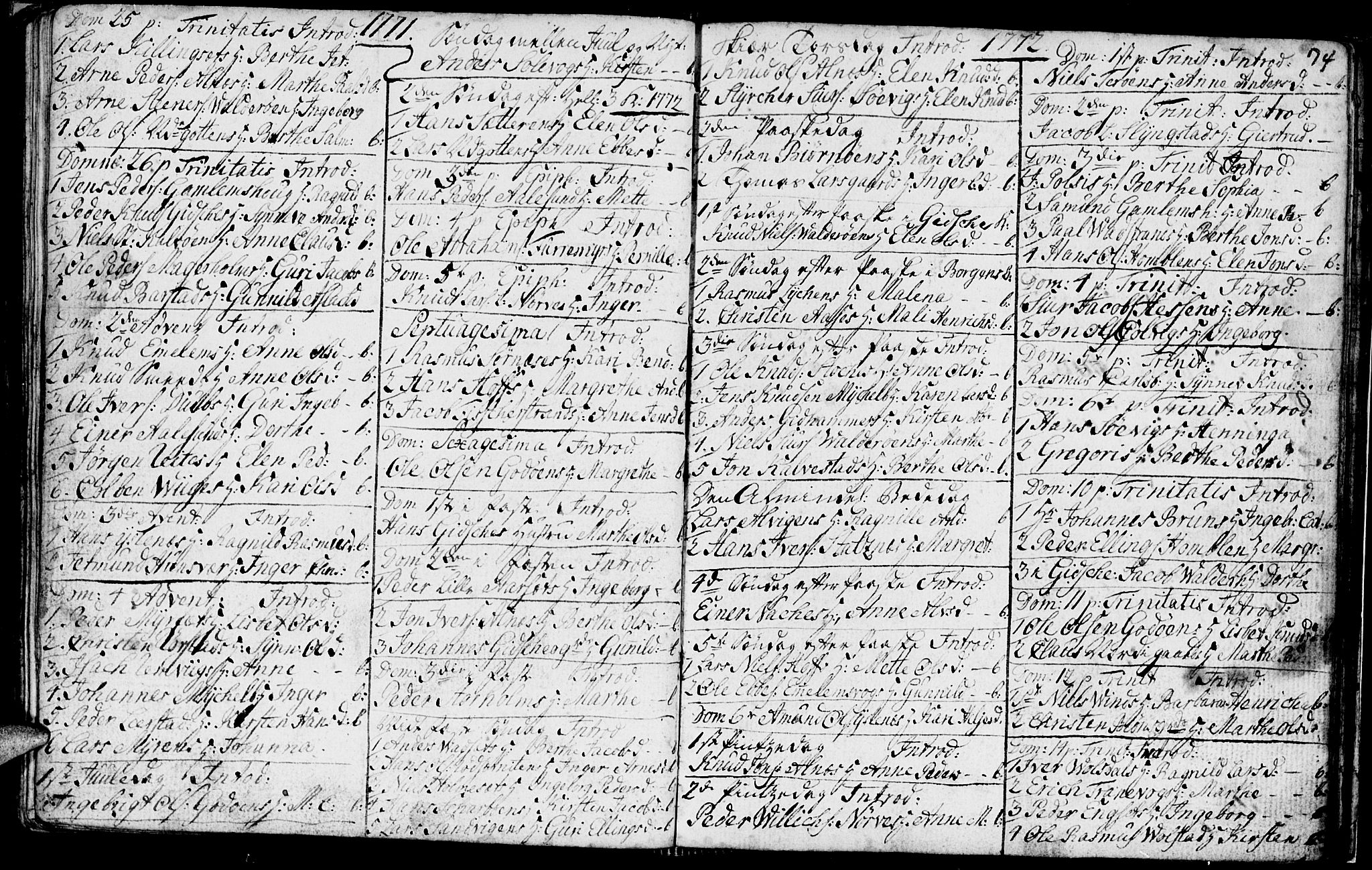 Ministerialprotokoller, klokkerbøker og fødselsregistre - Møre og Romsdal, AV/SAT-A-1454/528/L0420: Klokkerbok nr. 528C01, 1764-1784, s. 74