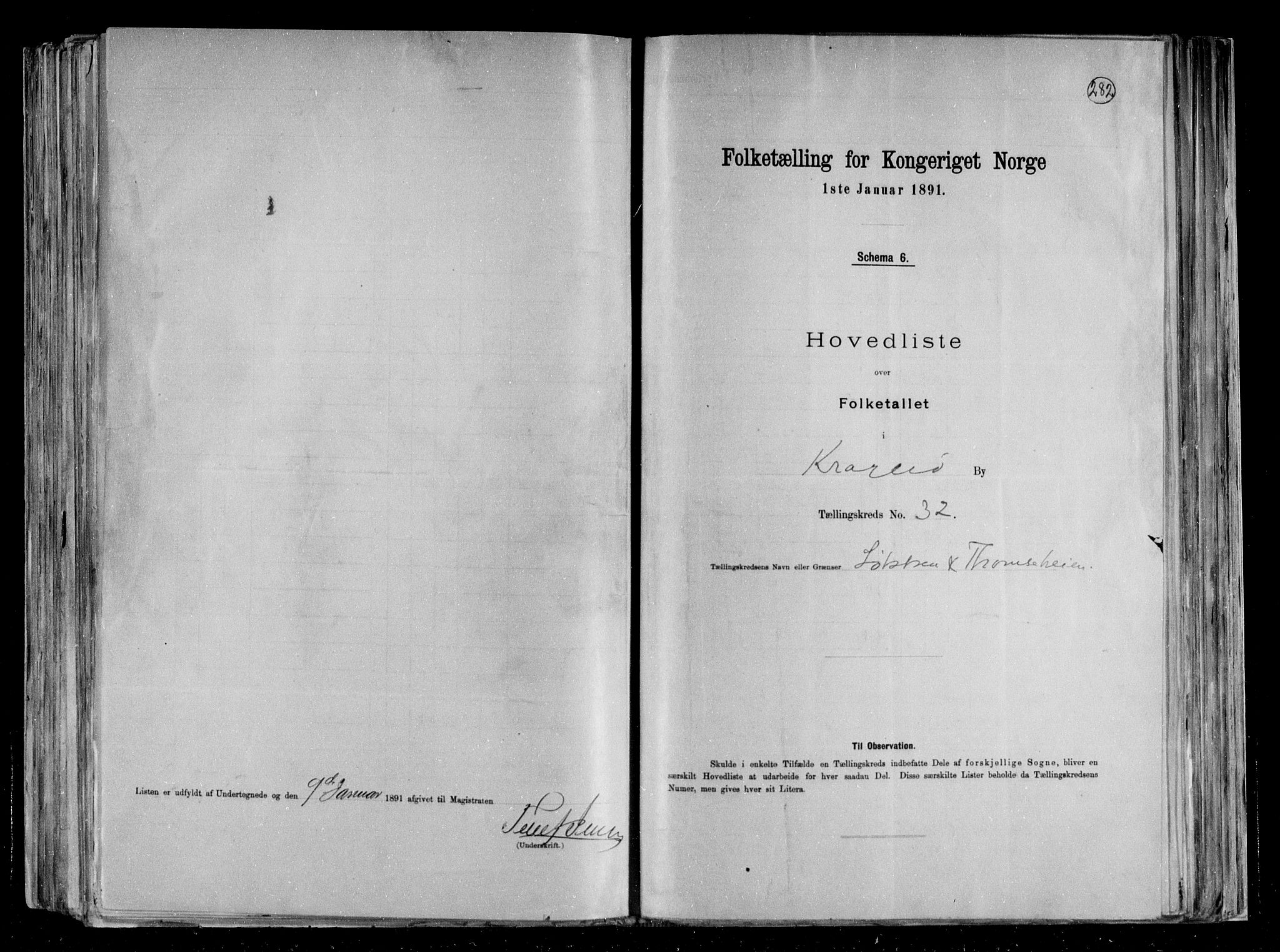 RA, Folketelling 1891 for 0801 Kragerø kjøpstad, 1891, s. 67