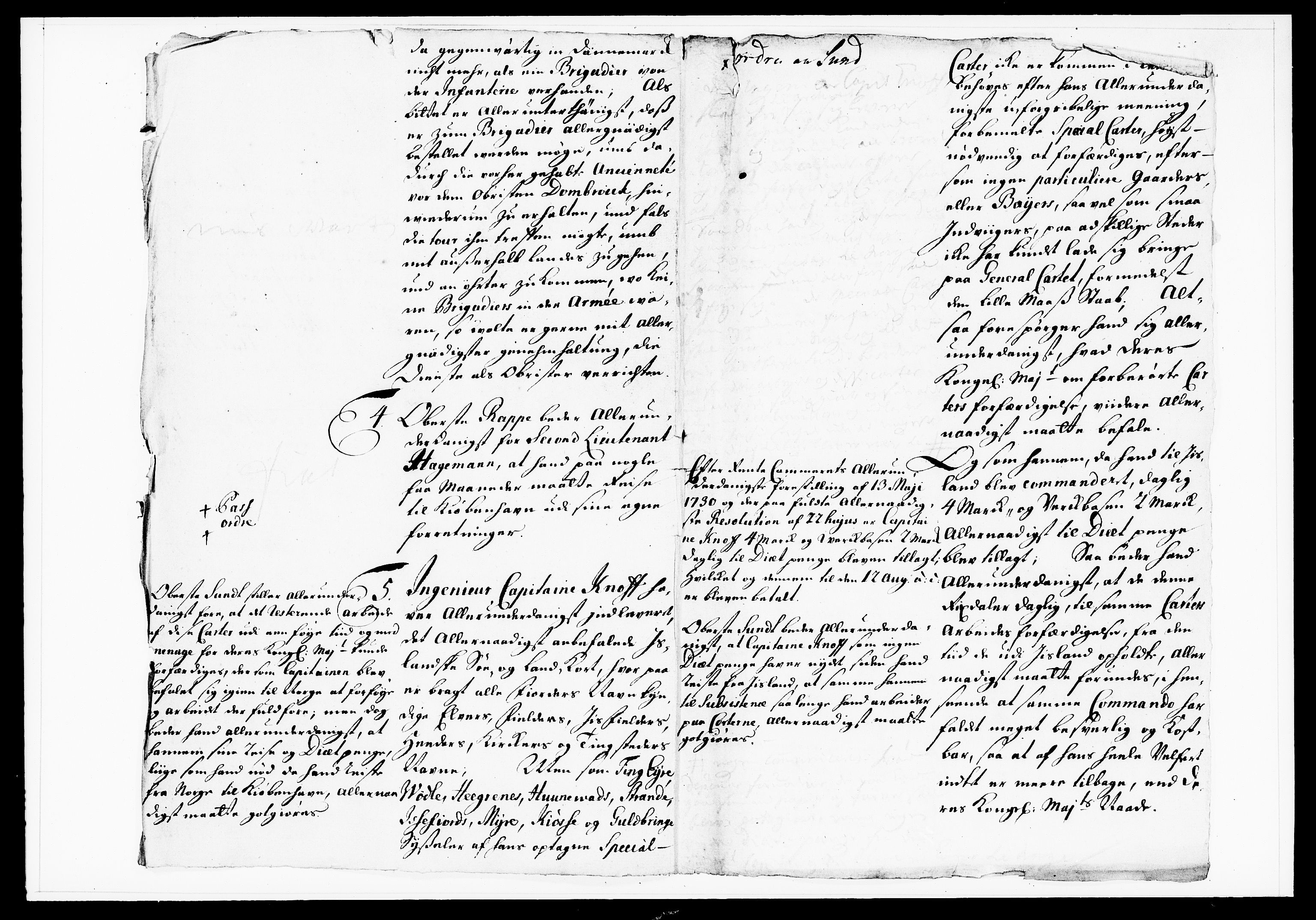 Krigskollegiet, Krigskancelliet, DRA/A-0006/-/1114-1121: Refererede sager, 1734, s. 441