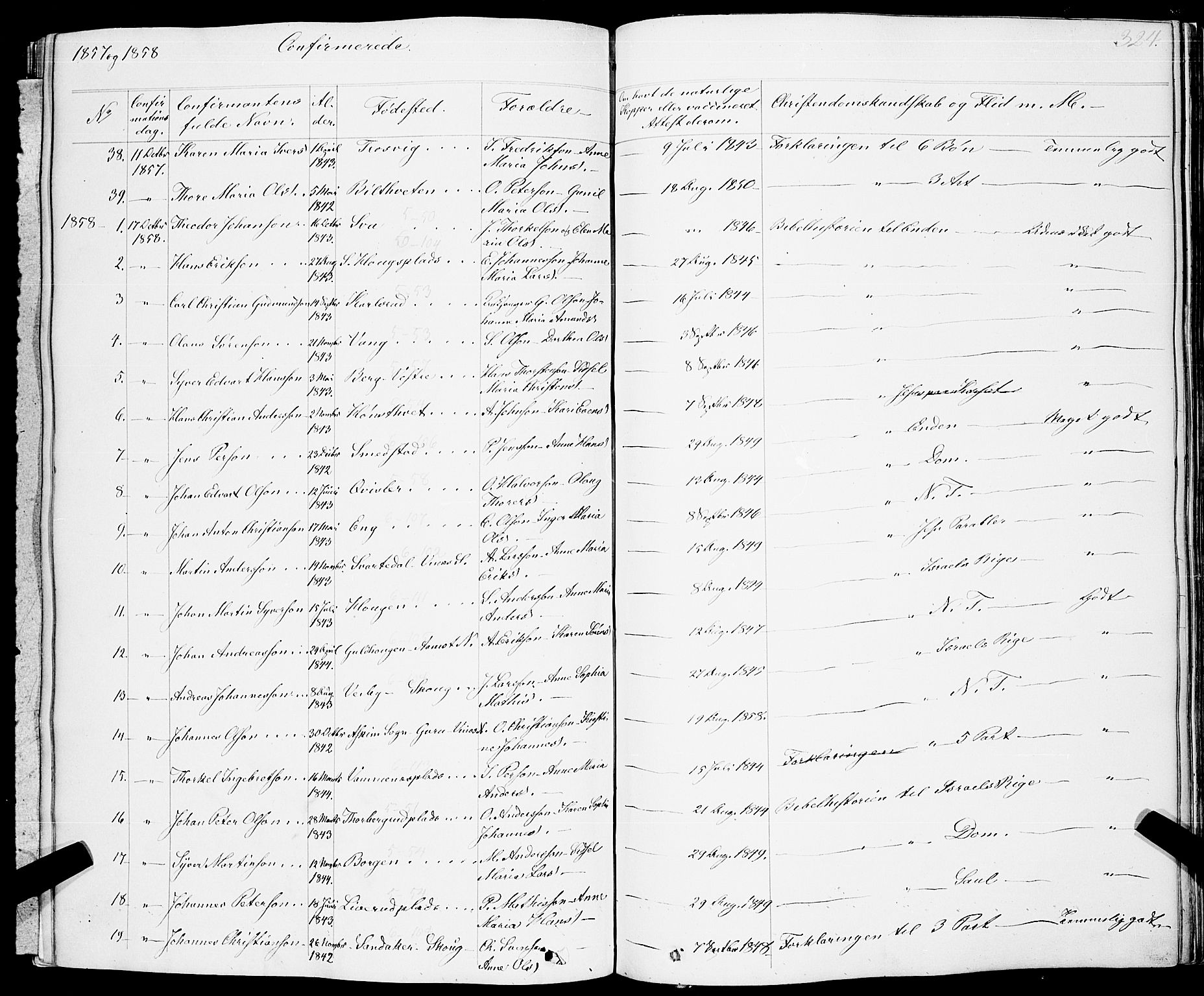 Skiptvet prestekontor Kirkebøker, AV/SAO-A-20009/F/Fa/L0006: Ministerialbok nr. 6, 1839-1860, s. 324